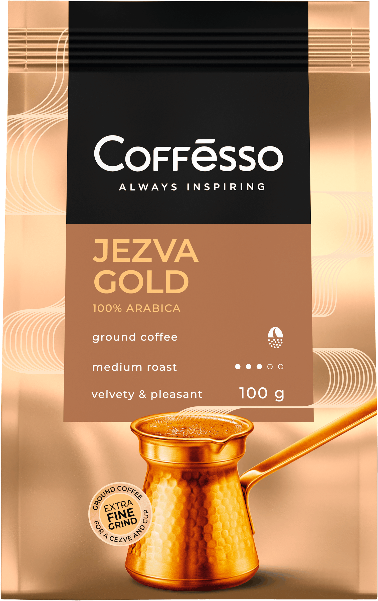 Изображение товара Кофе молотый COFFESSO Jezva Gold 100% Arabica, 100г