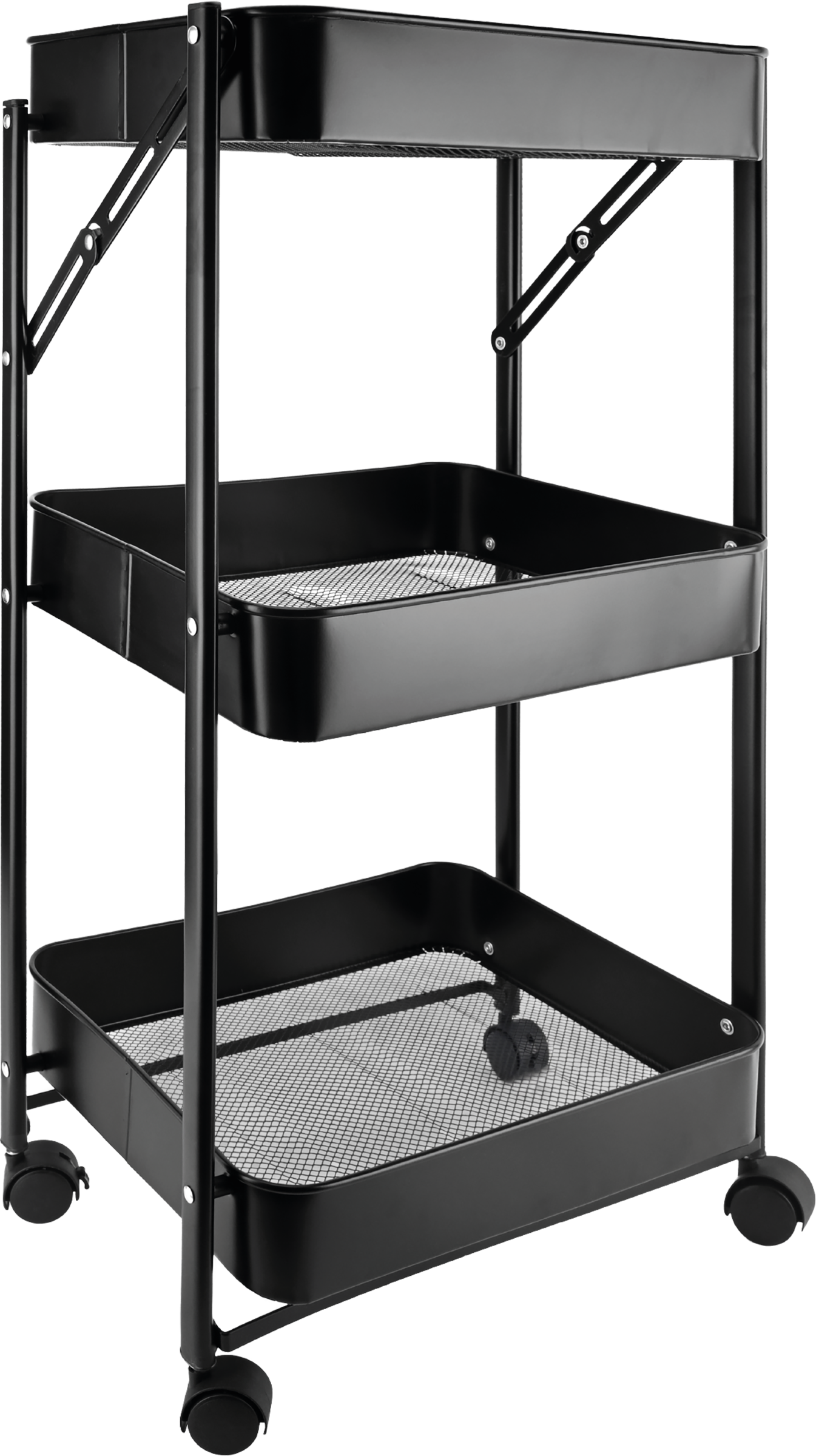 Изображение товара Этажерка складная на колесиках HOMECLUB 73х29,5х45 см для дома