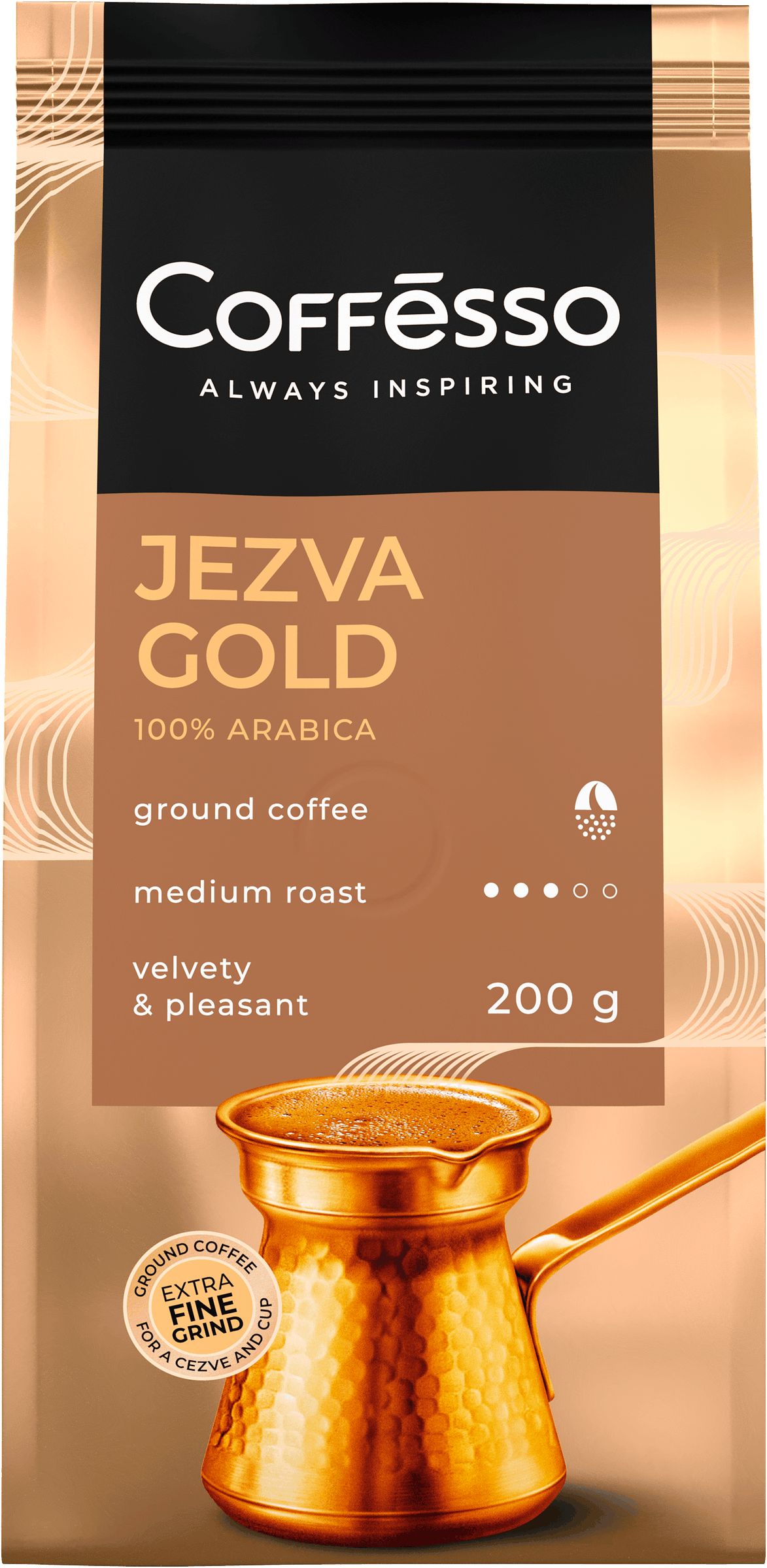 Изображение товара Кофе молотый COFFESSO Jezva Gold 100% Arabica 200г для турки и чашки