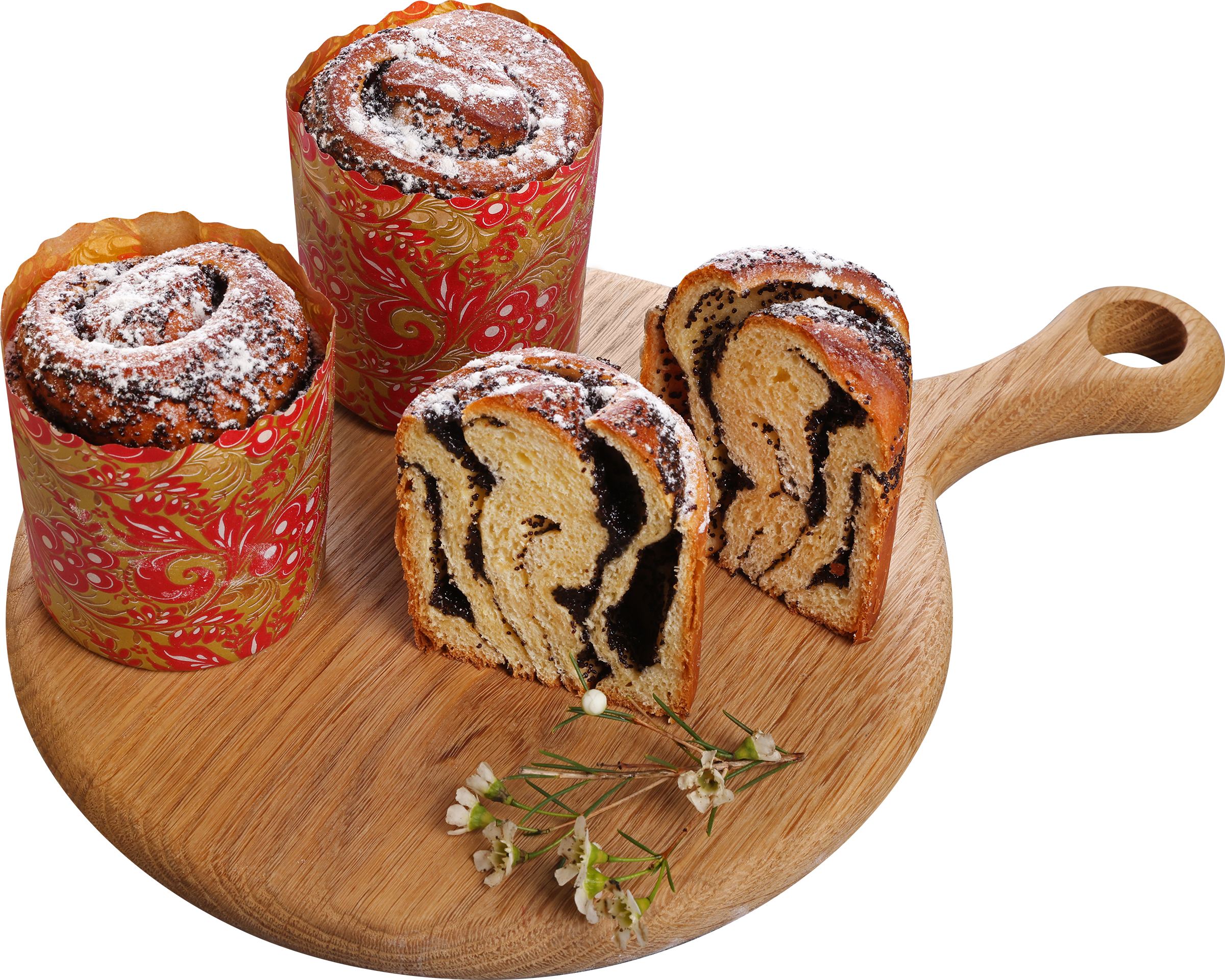 Изображение товара Кулич ЛЕНТА FRESH Краффин с маком 110г - сдобный дрожжевой краффин с маковой начинкой