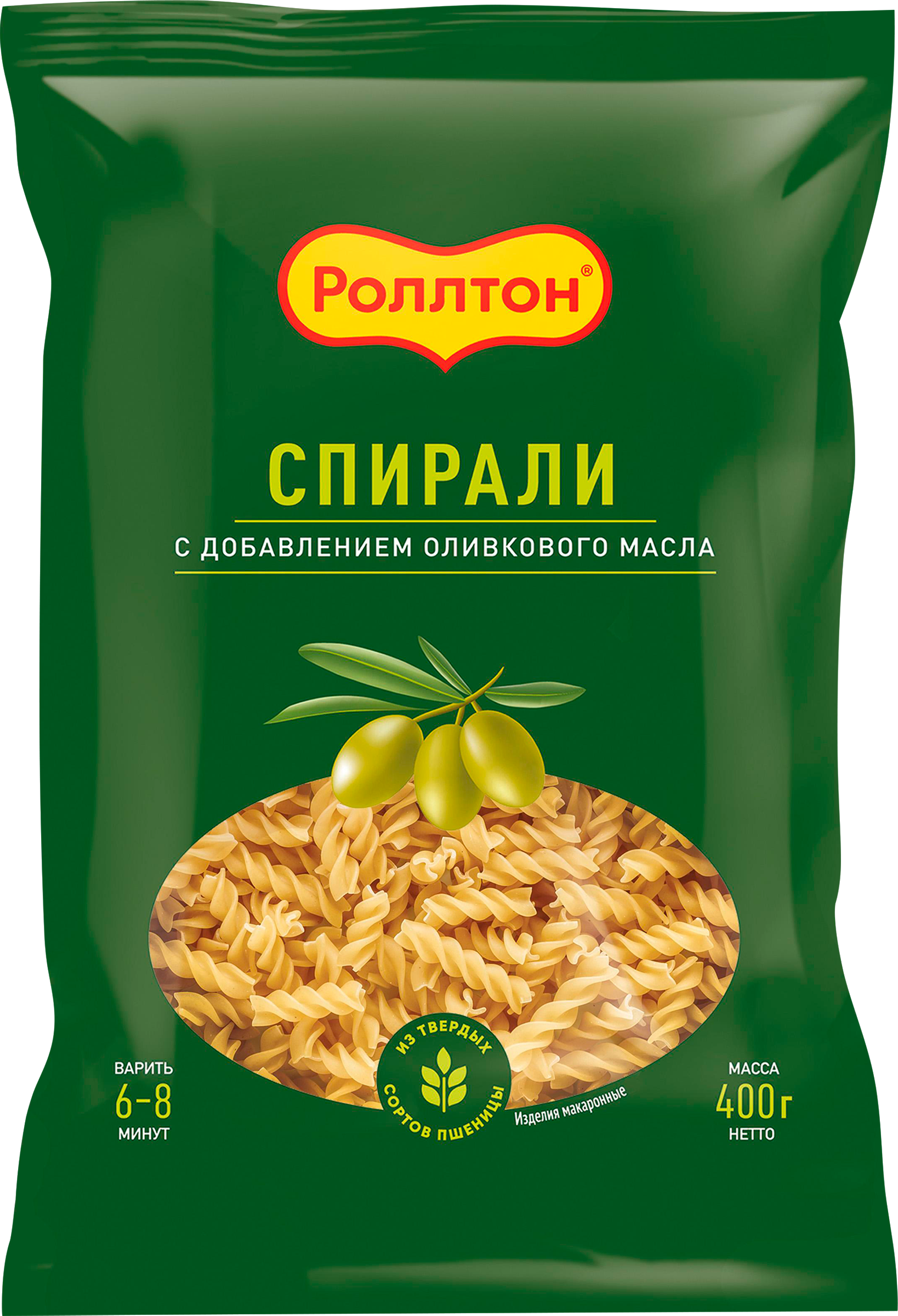 Изображение товара Макароны РОЛЛТОН Спирали, с оливковым маслом, 400г