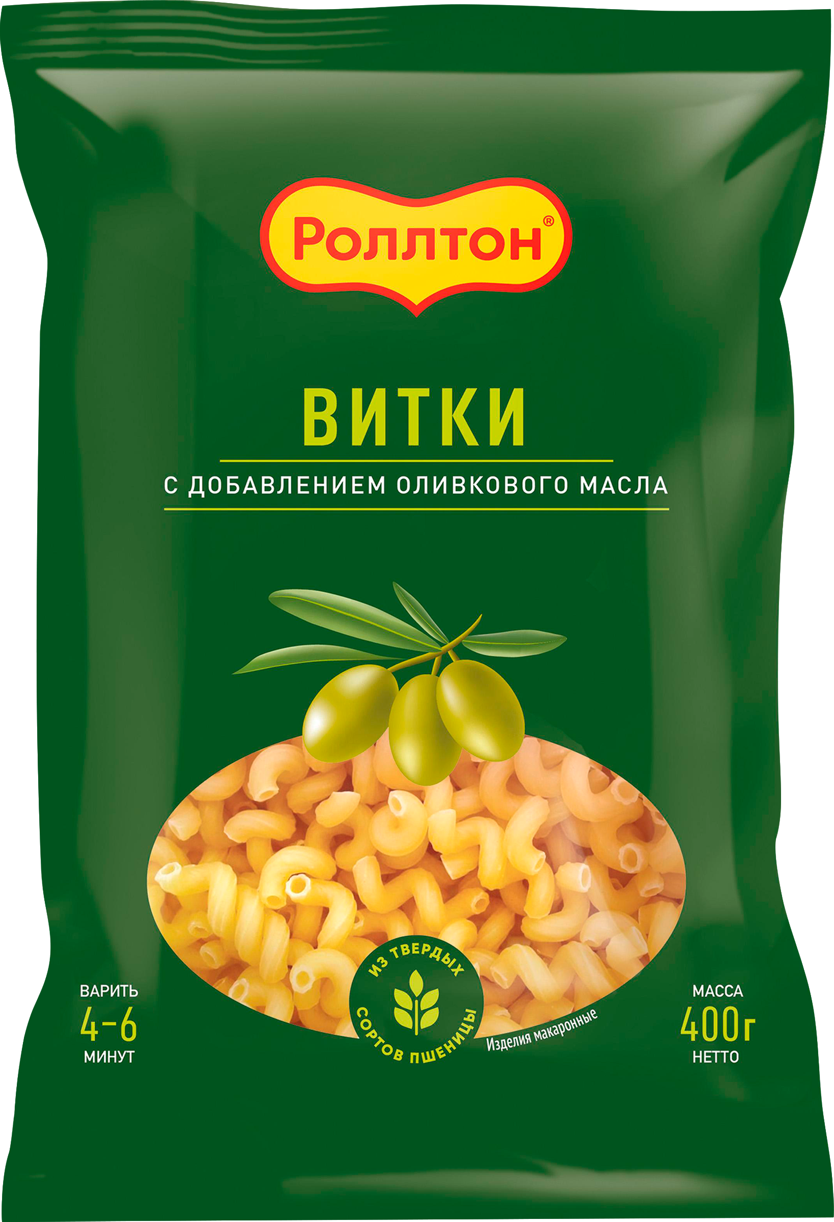 Изображение товара Макароны РОЛЛТОН Витки, с оливковым маслом, 400г