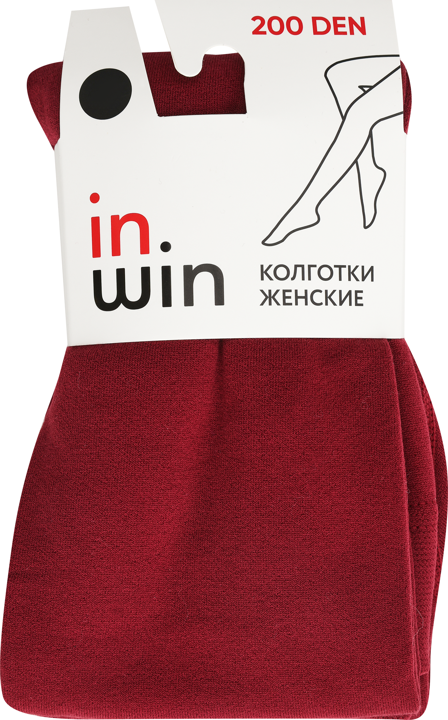 Изображение товара Женские колготки INWIN 200 den бордовые комфорт и тепло