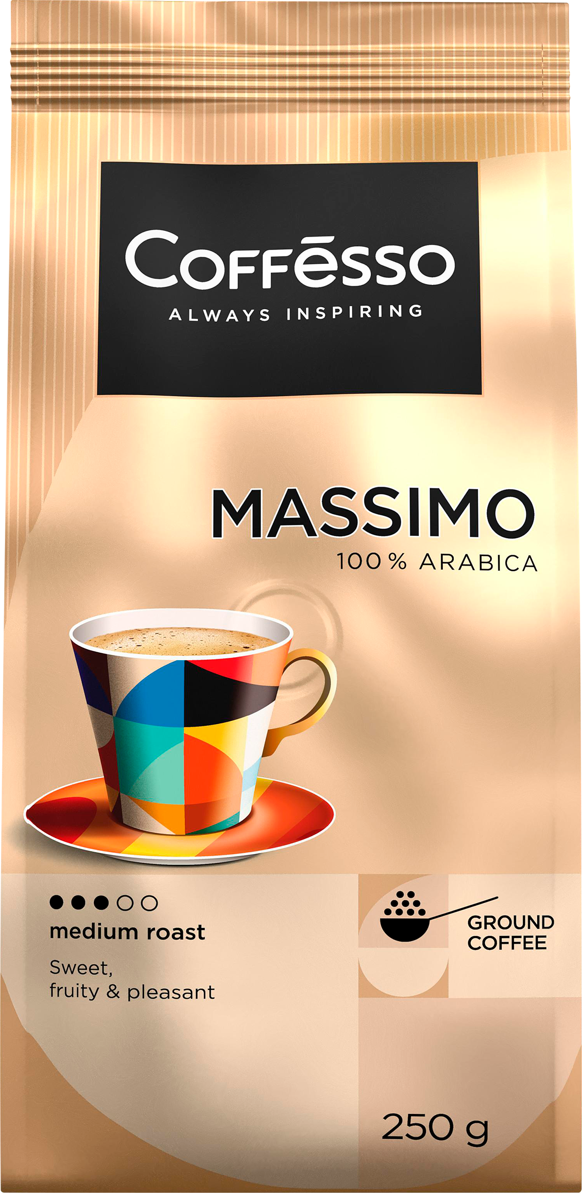 Изображение товара Молотый кофе COFFESSO Massimo 250 г - 100% арабика