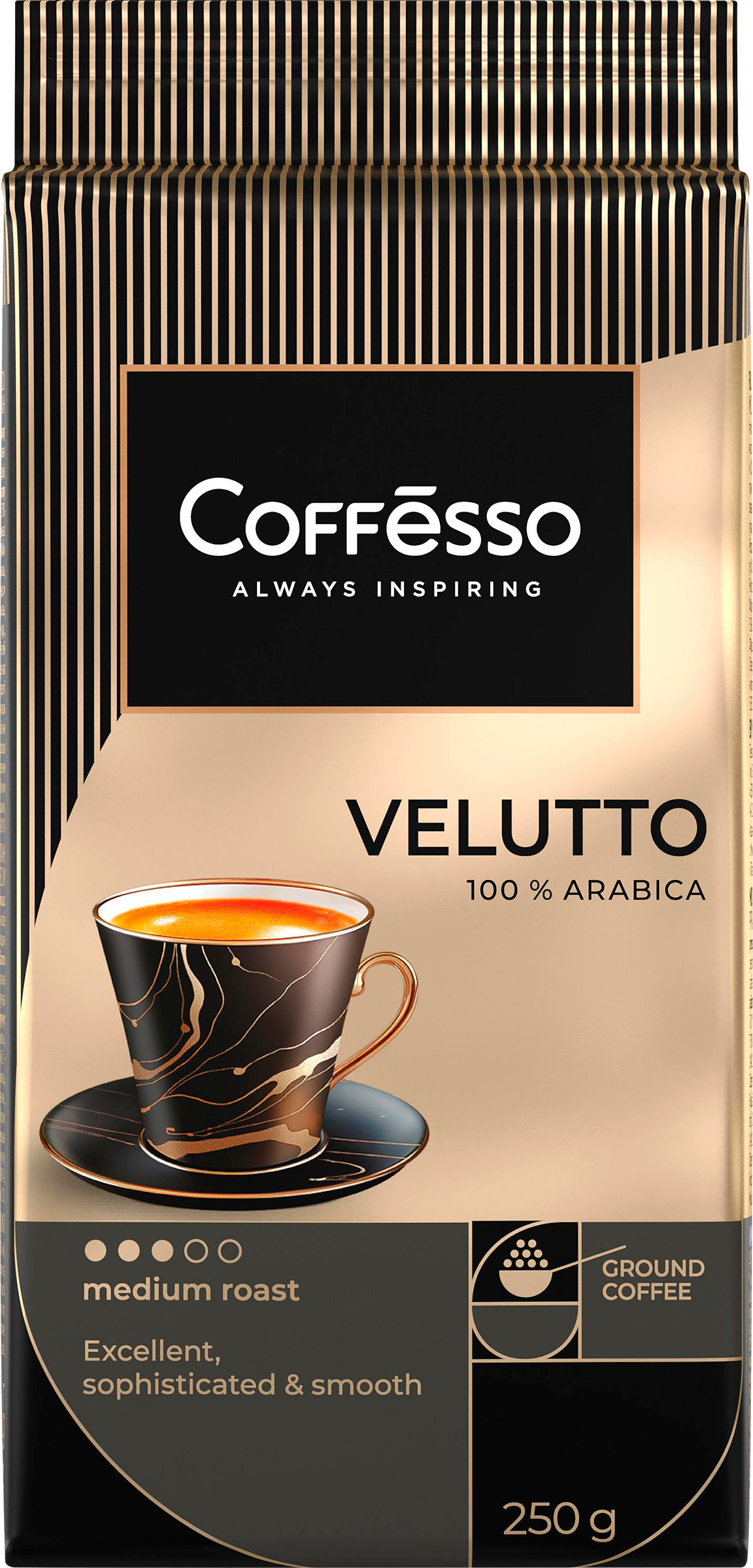 Изображение товара Кофе молотый COFFESSO Velutto 250г мягкая упаковка Россия