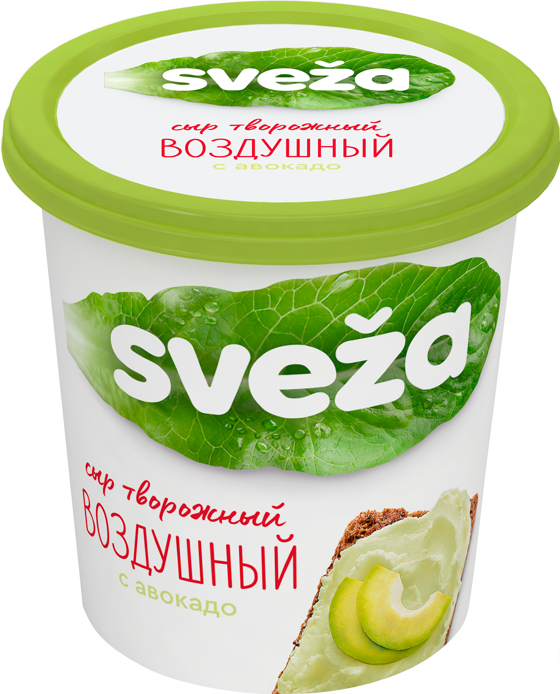 Изображение товара Сыр творожный SVEZA Воздушный с авокадо 60%, без змж, 150г