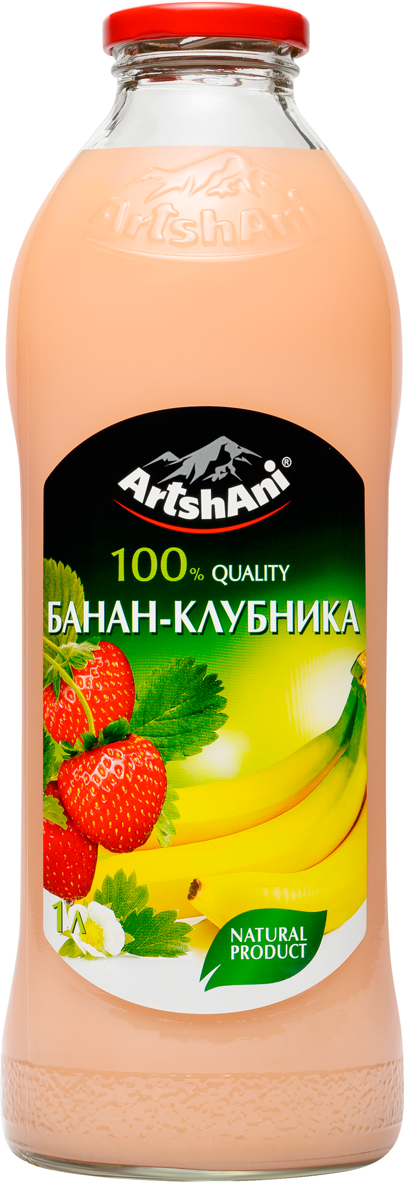 Изображение товара Нектар ARTSHANI Бананово-клубничный 1л - вкусный и полезный напиток