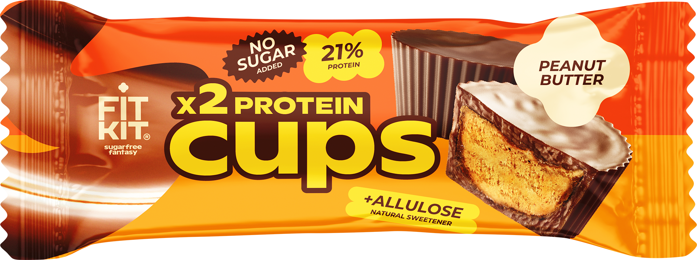 Изображение товара Десерт протеиновый FIT KIT Cups Арахисовая паста, глазированный, 70г