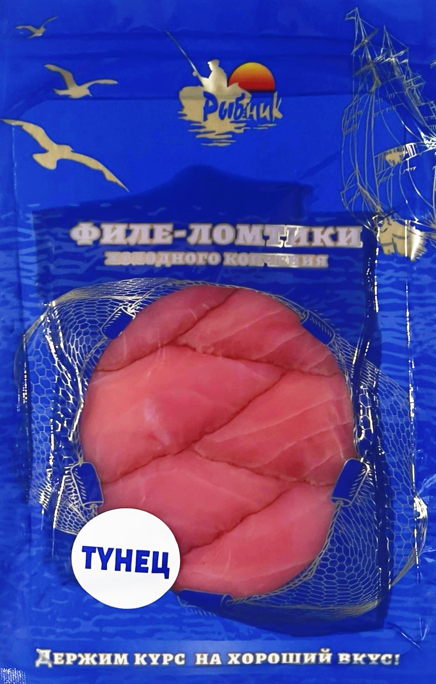 Изображение товара Тунец холодного копчения РЫБНИК филе-ломтики, 90г