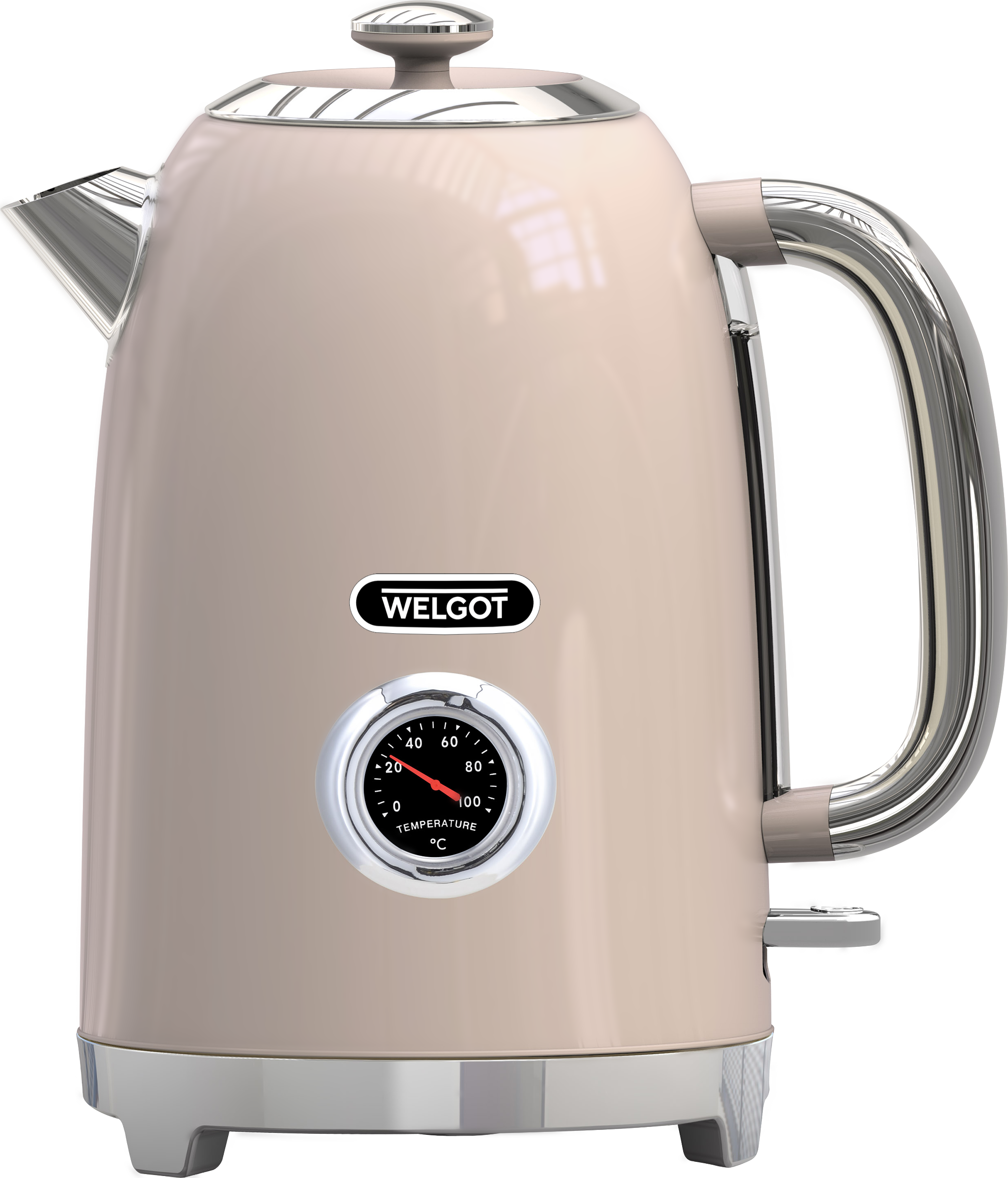 Изображение товара Чайник WELGOT Retro металлический с безопасностью Strix, 220В, 1850-2200Вт