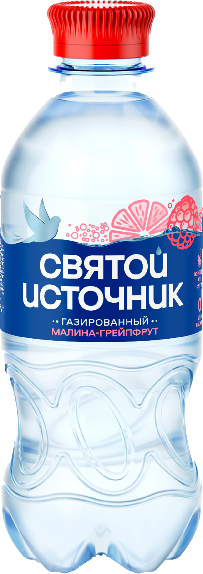 Изображение товара Напиток СВЯТОЙ ИСТОЧНИК с ароматом грейпфрута и малины газированный, 0.33л