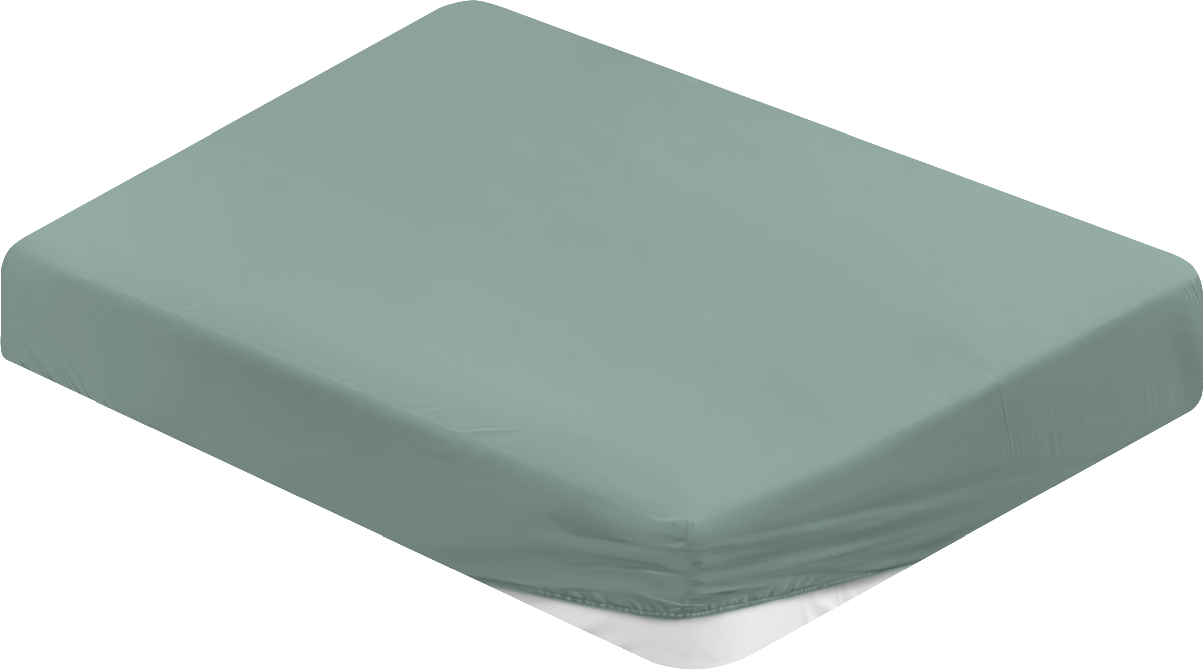 Изображение товара Простыня на резинке HOMECLUB 140x200см поплин зеленая Россия