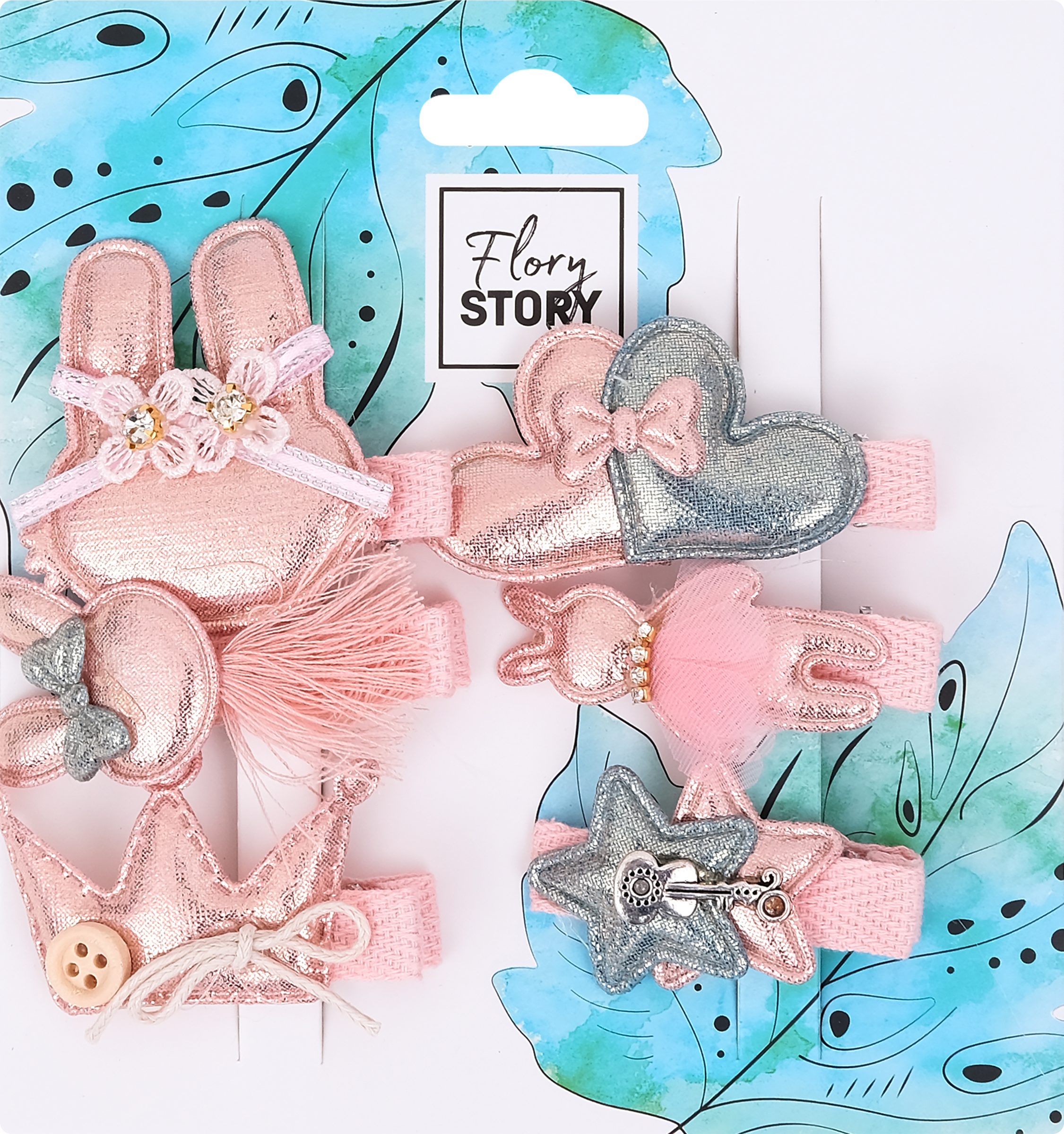 Изображение товара Набор заколок FLORY STORY в ассортименте, Арт. HJ-HC126, 6шт