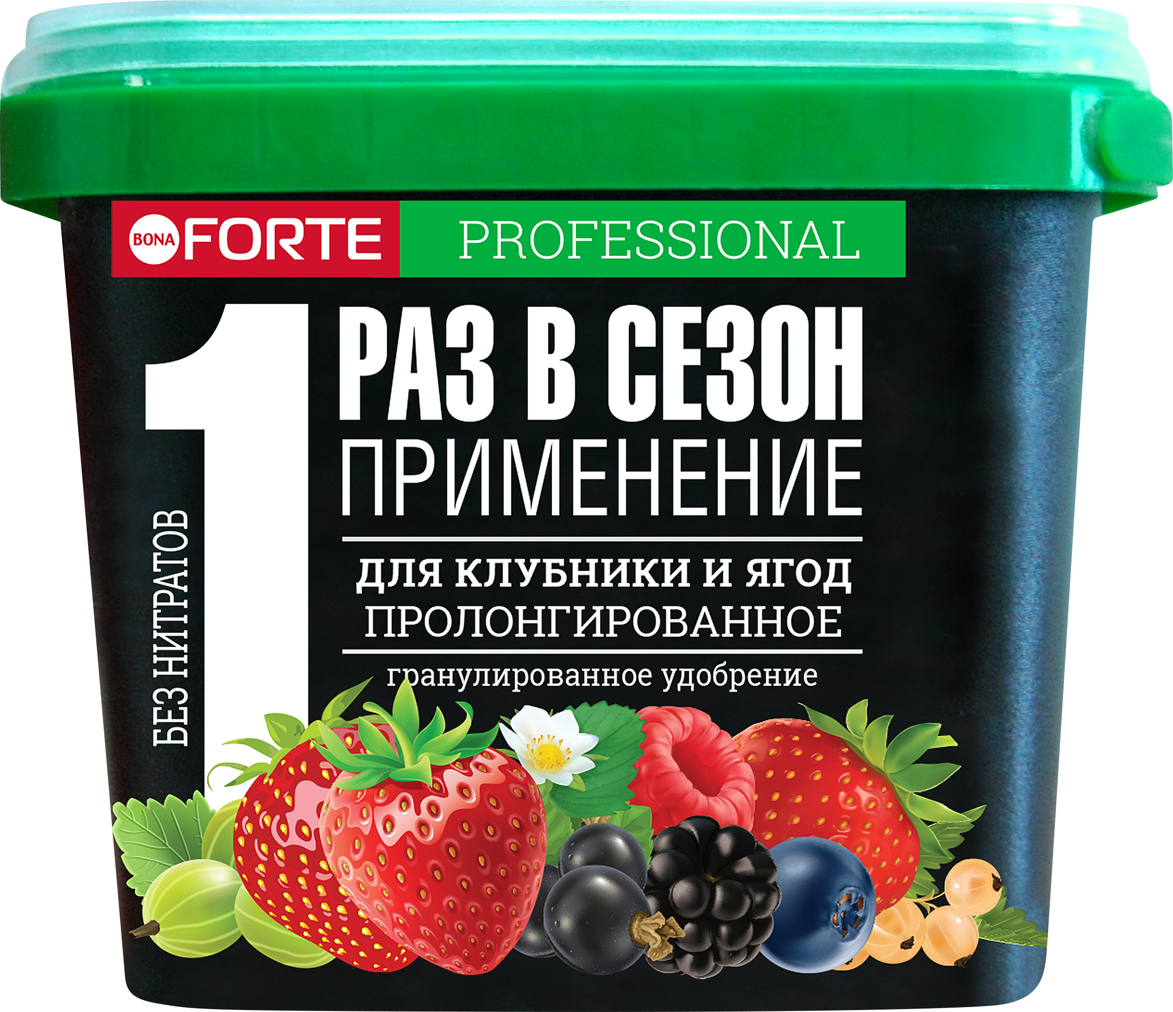 Изображение товара Удобрение для клубники и ягод с кремнием 1л BONA FORTE для ускорения созревания