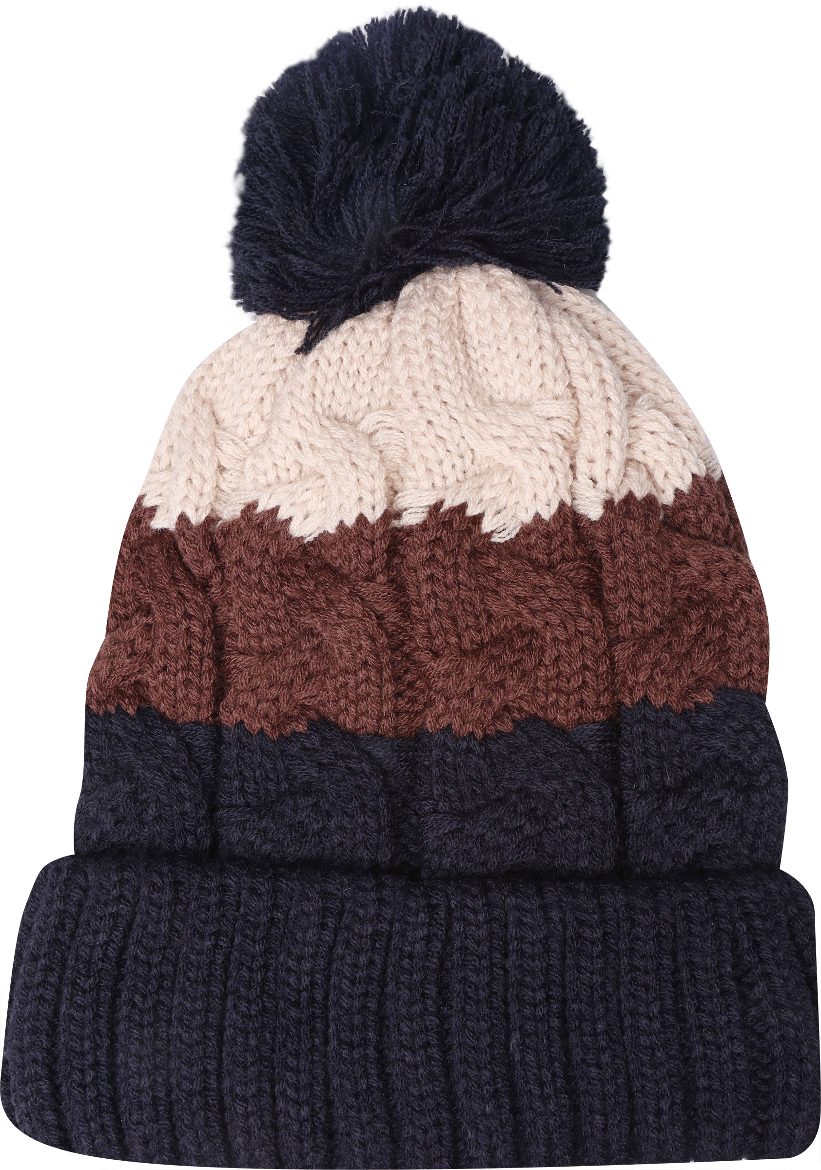 Изображение товара Мягкая разноцветная шапка INWIN 56-58 см с флисовой подкладкой