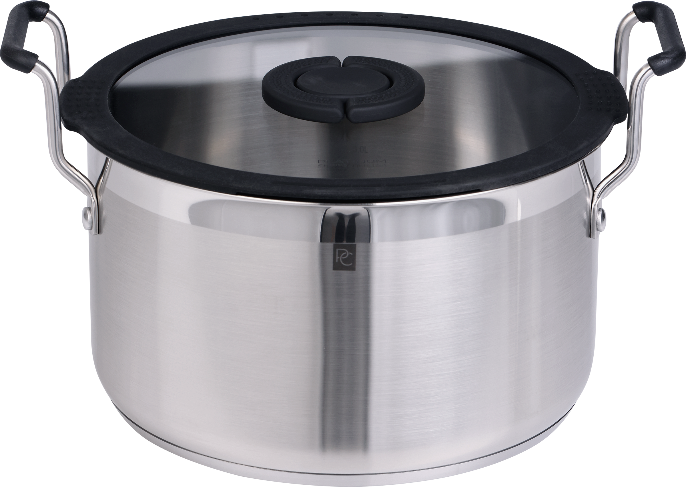 Изображение товара Кастрюля PLATINUM CHOICE Smart Cook 6л из нержавеющей стали с силиконовой ручкой