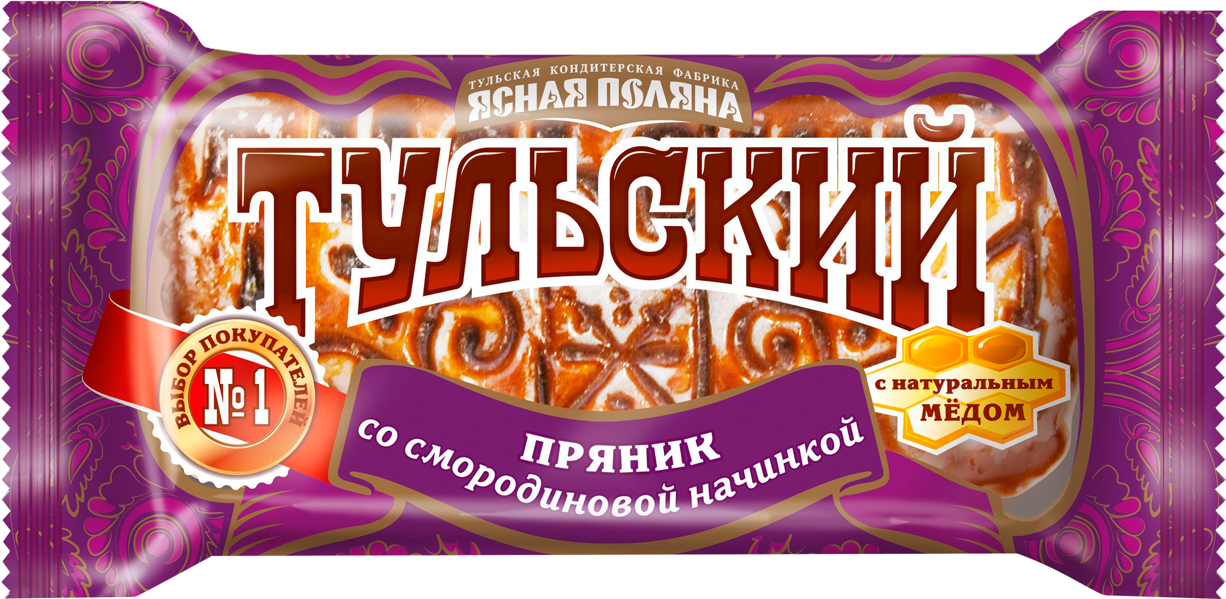 Изображение товара Пряник ТУЛЬСКИЙ ПРЯНИК со смородиной, 130г натуральный сладкий продукт