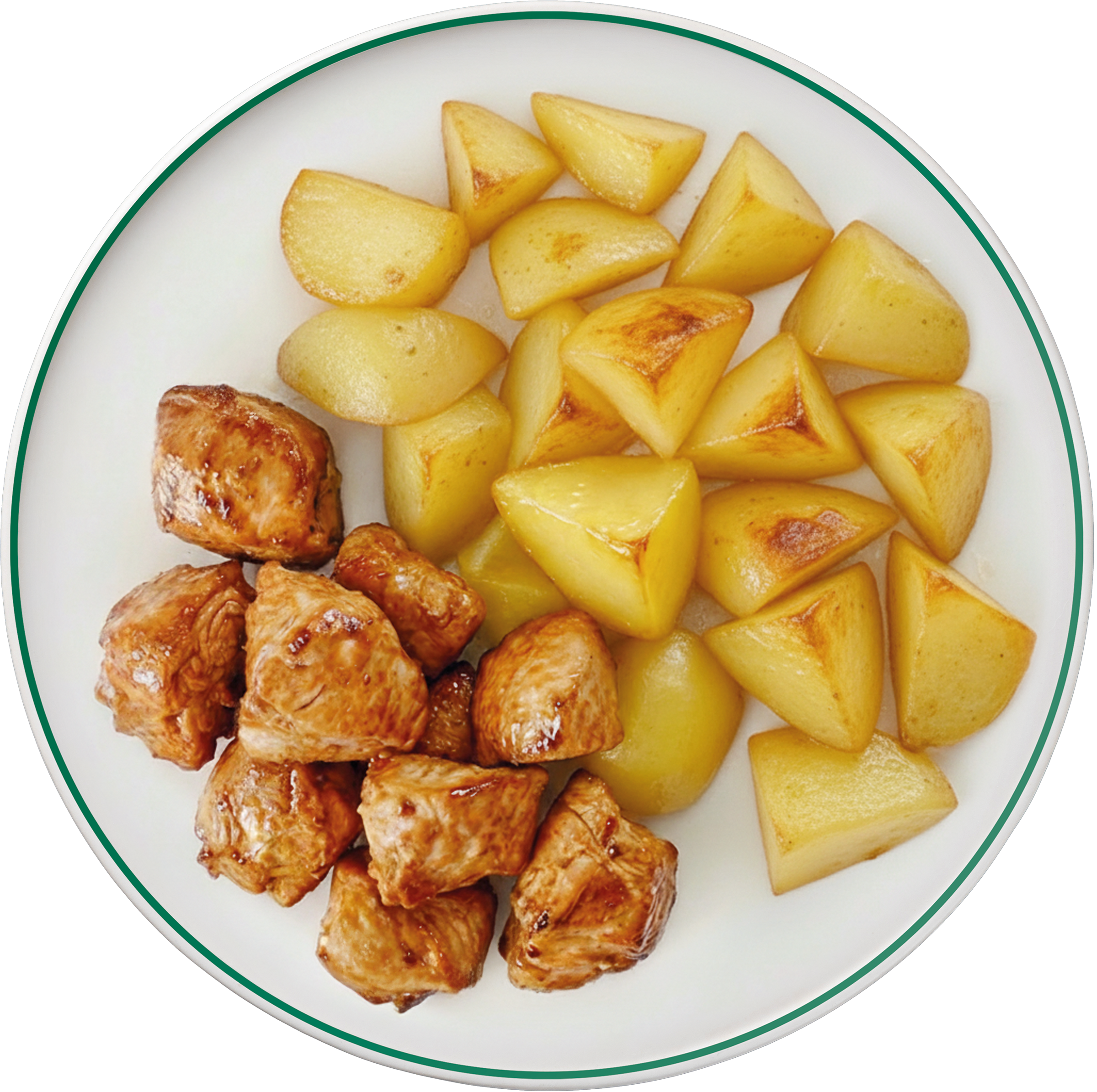 Изображение товара Шашлык куриный ЛЕНТА FRESH с запеченным картофелем 280г готовое блюдо