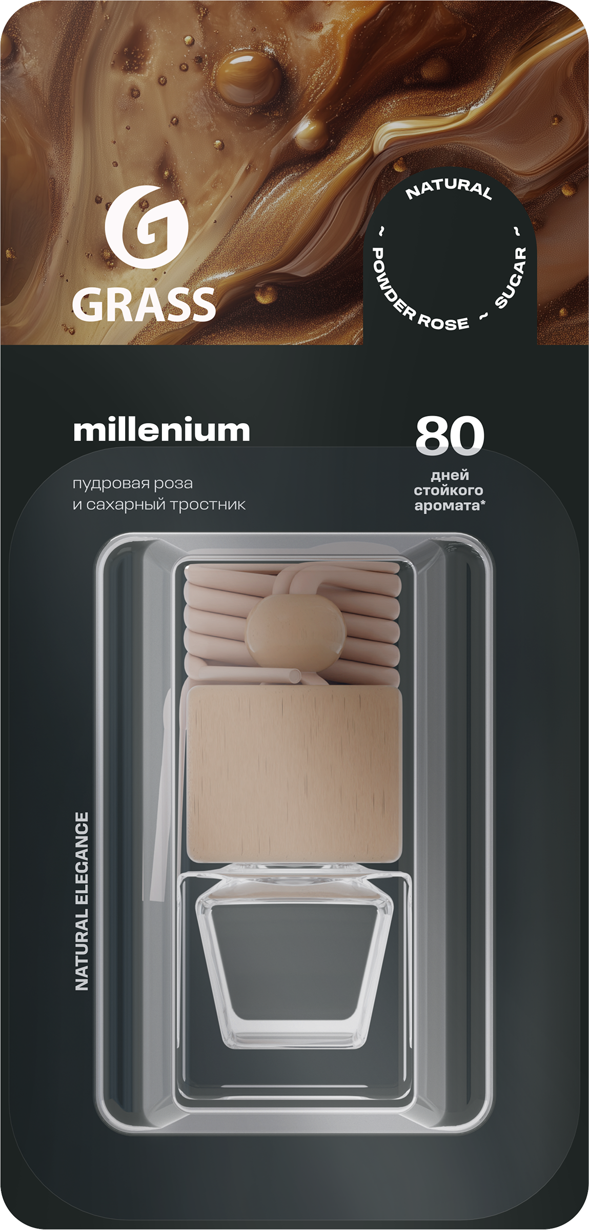 Изображение товара Ароматизатор автомобильный GRASS Millennium, подвесной, 20мл, свежий аромат фруктов и цветов