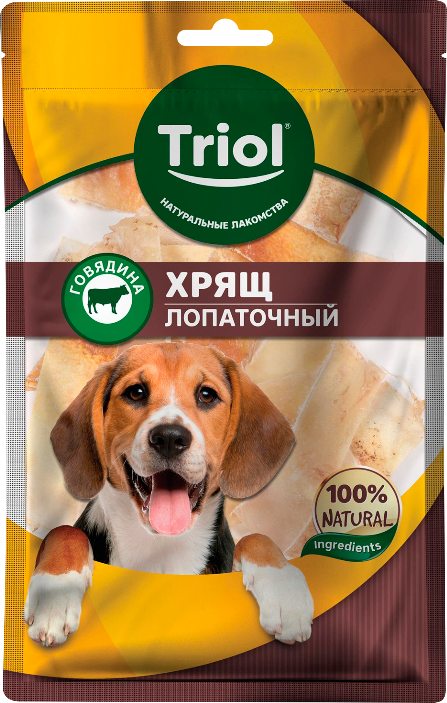 Изображение товара Лакомство для собак TRIOL Хрящ лопаточный говяжий 50г натуральное угощение