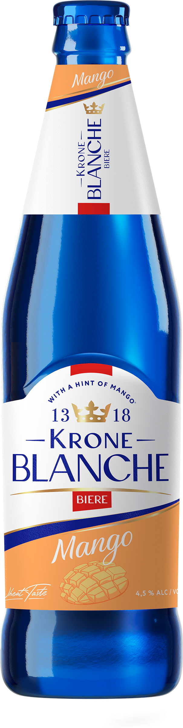 Изображение товара Напиток пивной KRONE BLANCHE BIERE Mango пастер. алк.4,5% ст.