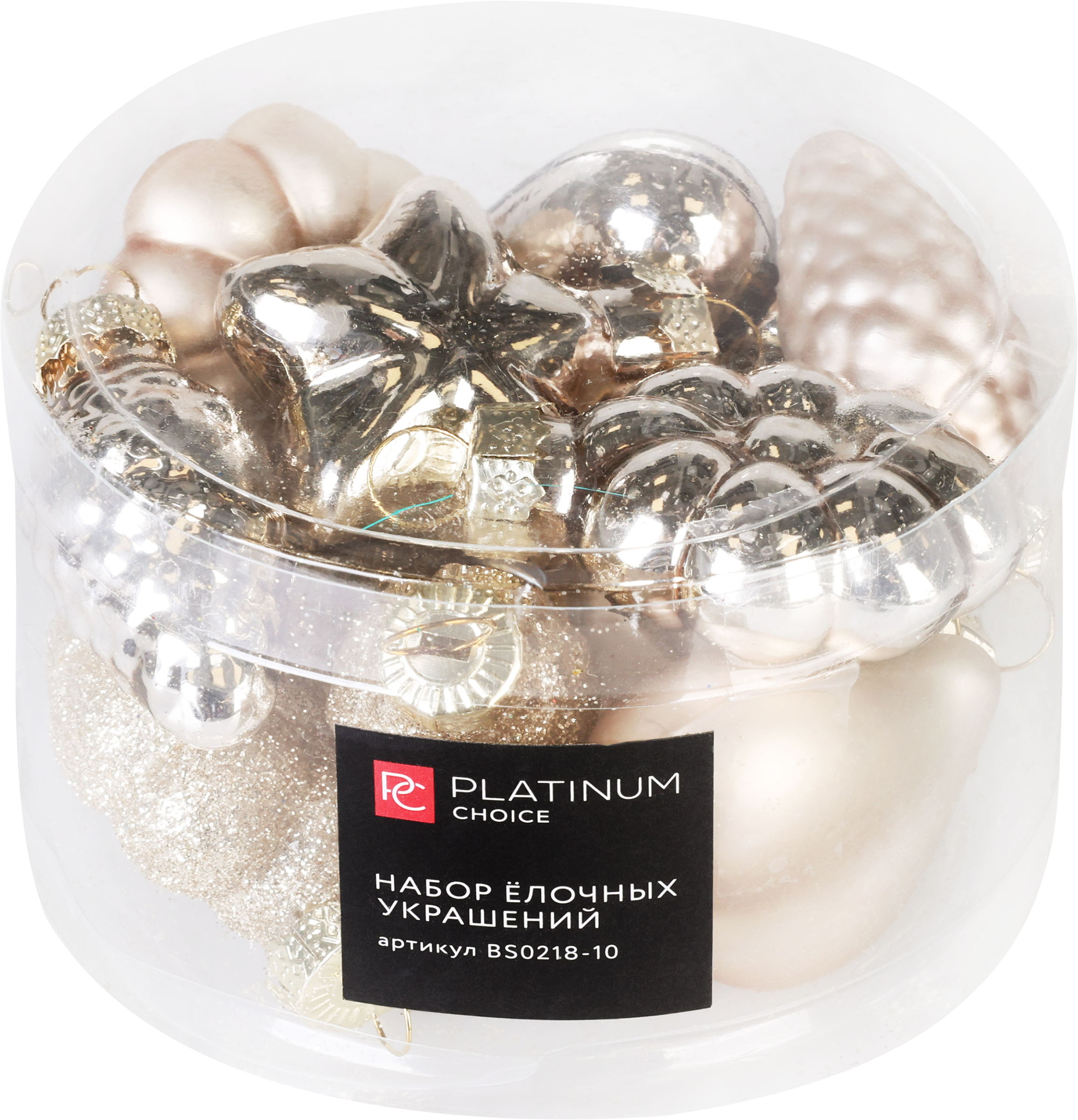 Изображение товара Набор елочных украшений 4см PLATINUM CHOICE синий кремовый карамель 12шт