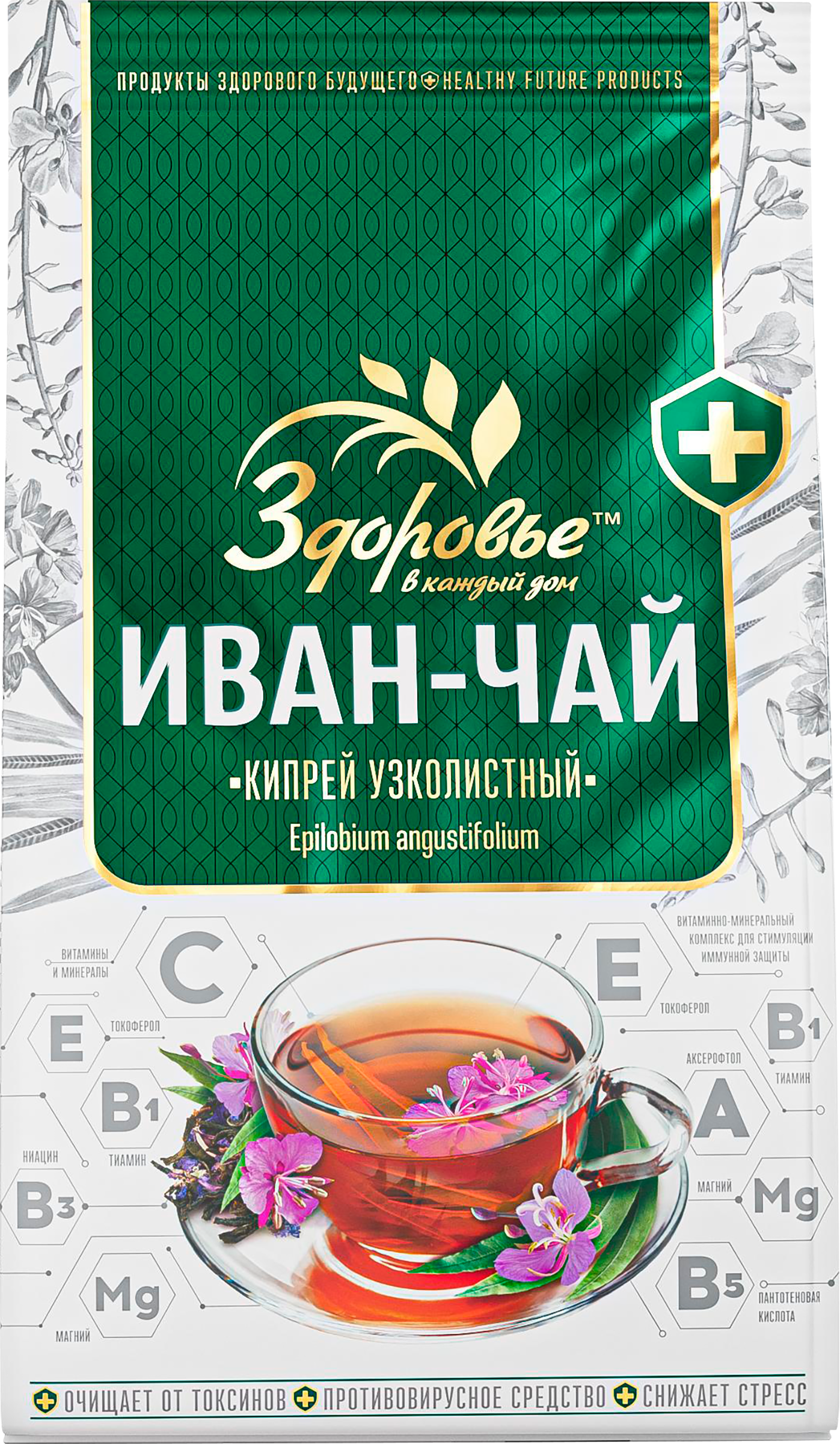Изображение товара Напиток чайный ЗДОРОВЬЕ Иван-чай Кипрей узколистный, 50г натуральный чай