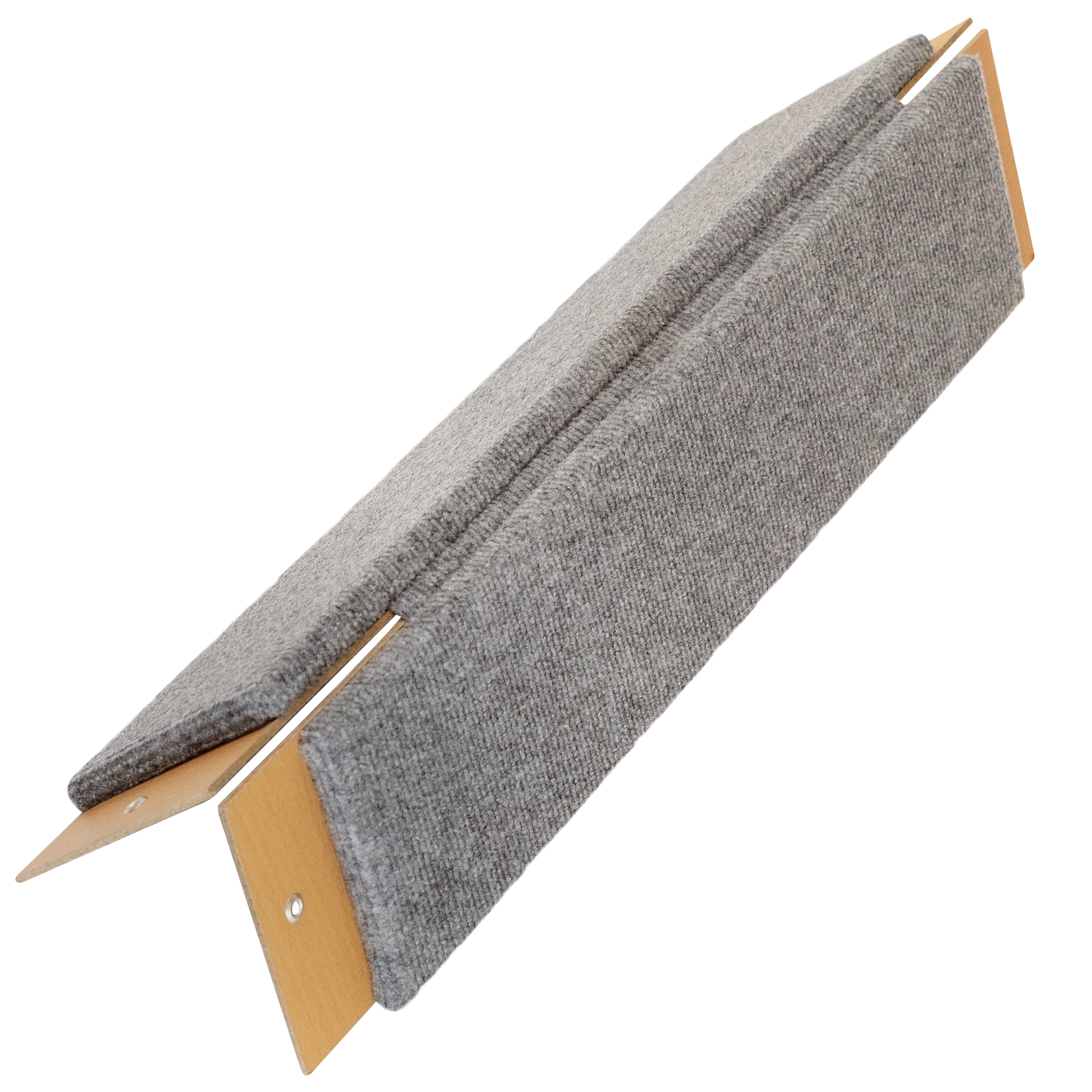 Изображение товара Когтеточка PAW WOW настенная, угловая, плоская, ковролин, серая, 54x21x1,5см