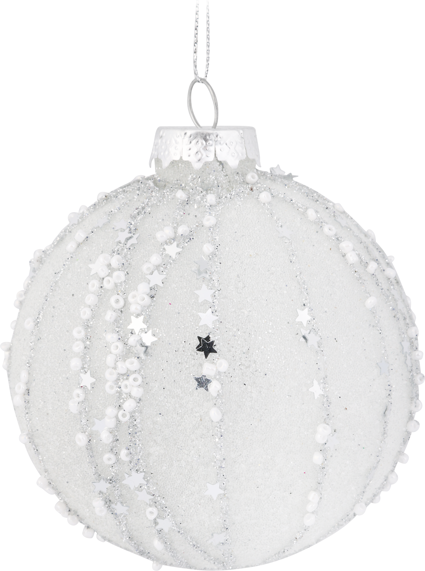 Изображение товара Шар елочный PLATINUM CHOICE Сказочный иней стеклянный 8см