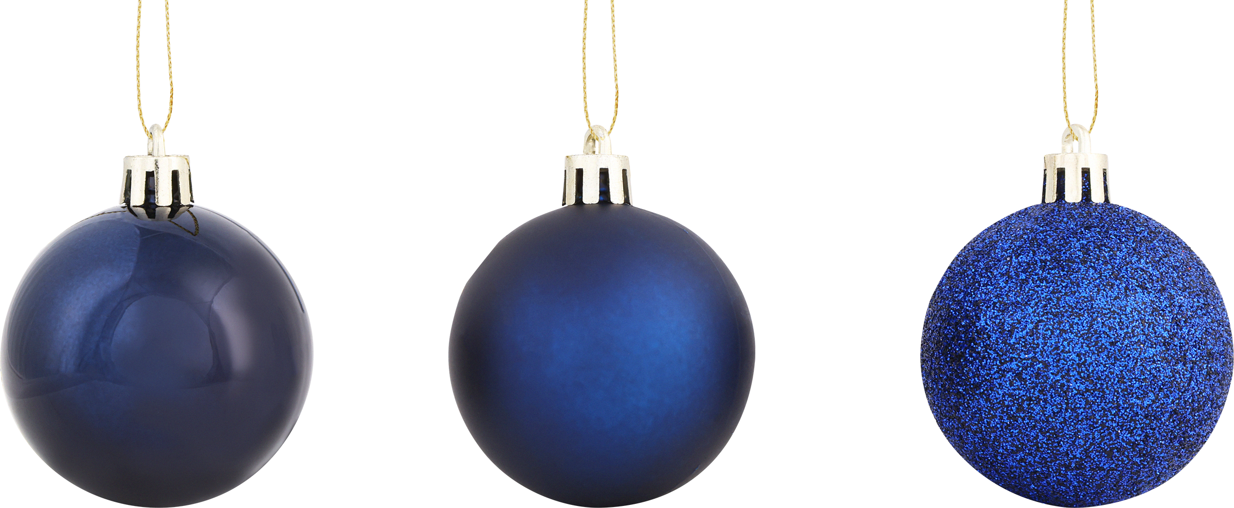 Изображение товара Шар елочный HOMECLUB пластик, 5см, перламутр/глиттер, синий