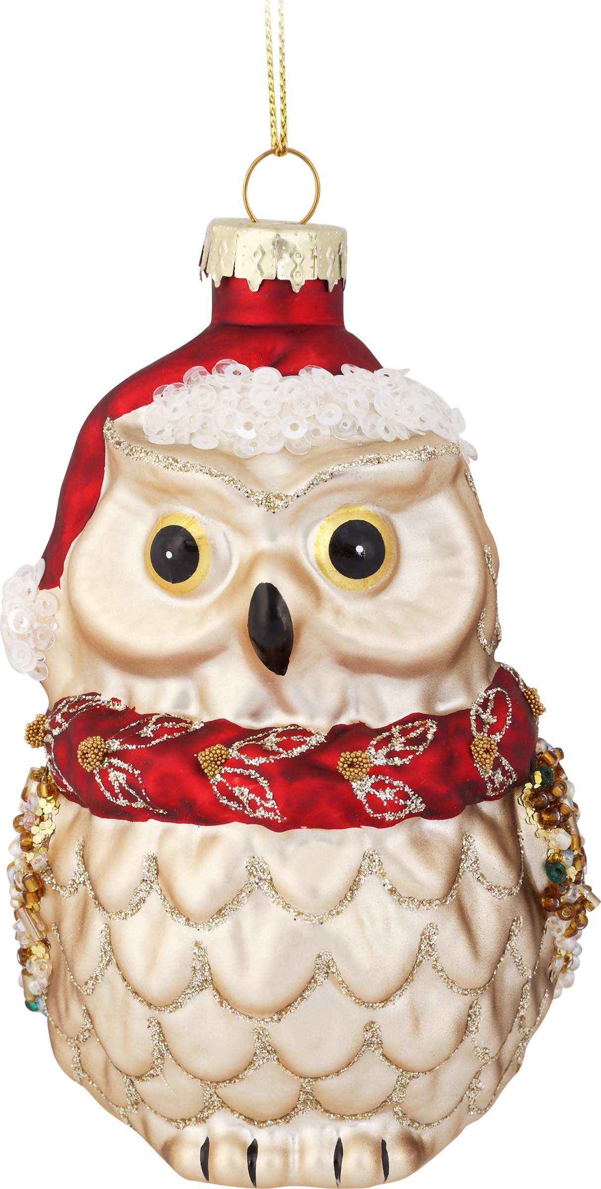 Изображение товара Украшение елочное PLATINUM CHOICE Праздничная сова стекло 11,4см