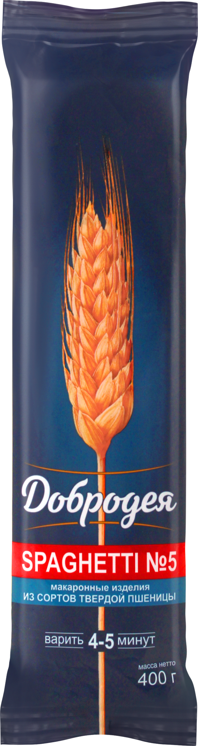 Изображение товара Макароны ДОБРОДЕЯ Spaghetti №5 группа А высший сорт, 400г