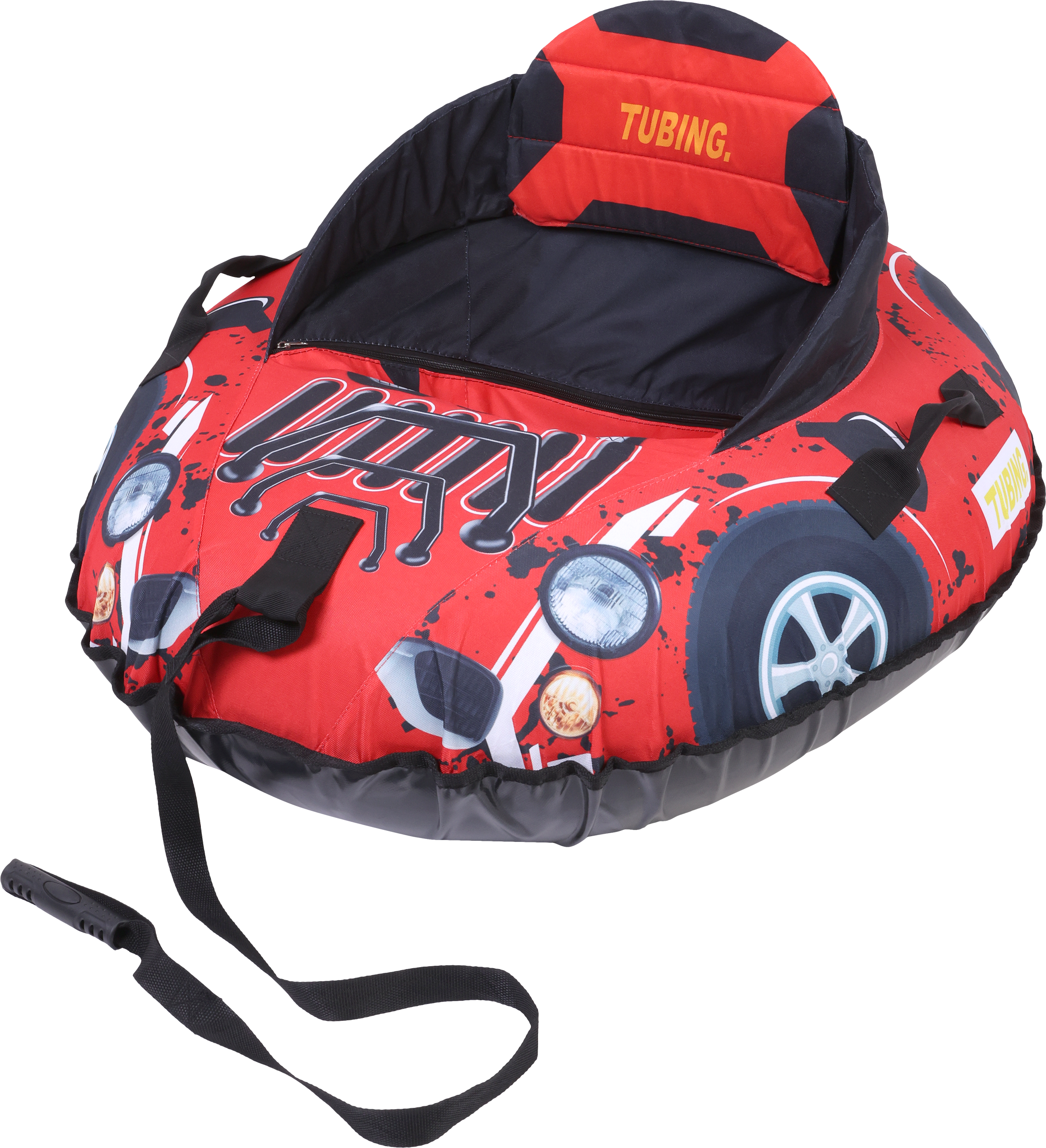 Изображение товара Надувные санки ACTIWELL Ватрушка со спинкой Машинка 100х85см до 120кг