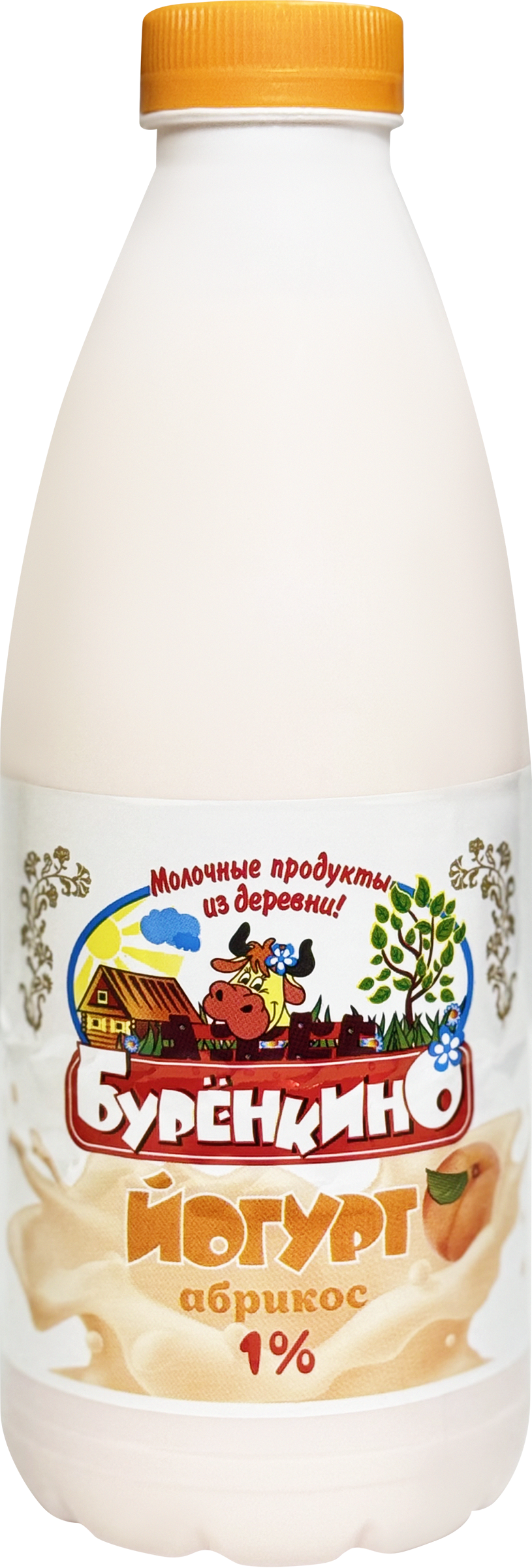 Изображение товара Йогурт питьевой БУРЕНКИНО Абрикос 1%, без змж, 900г