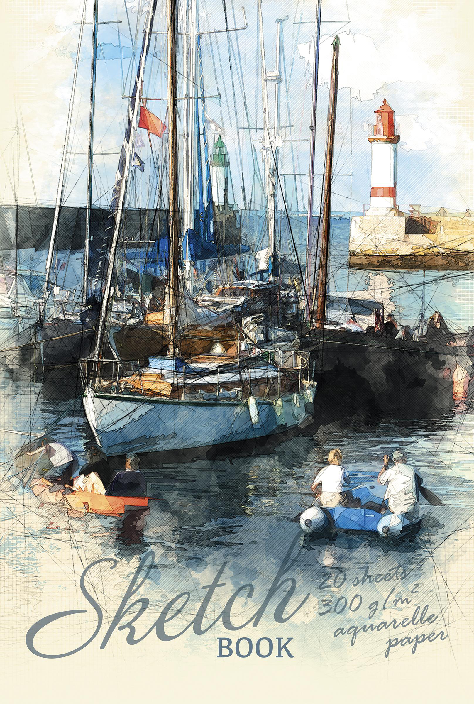 Изображение товара Скетчбук ПЗБМ Нотр Дам У причала Трамвай 20 листов А4 на гребне