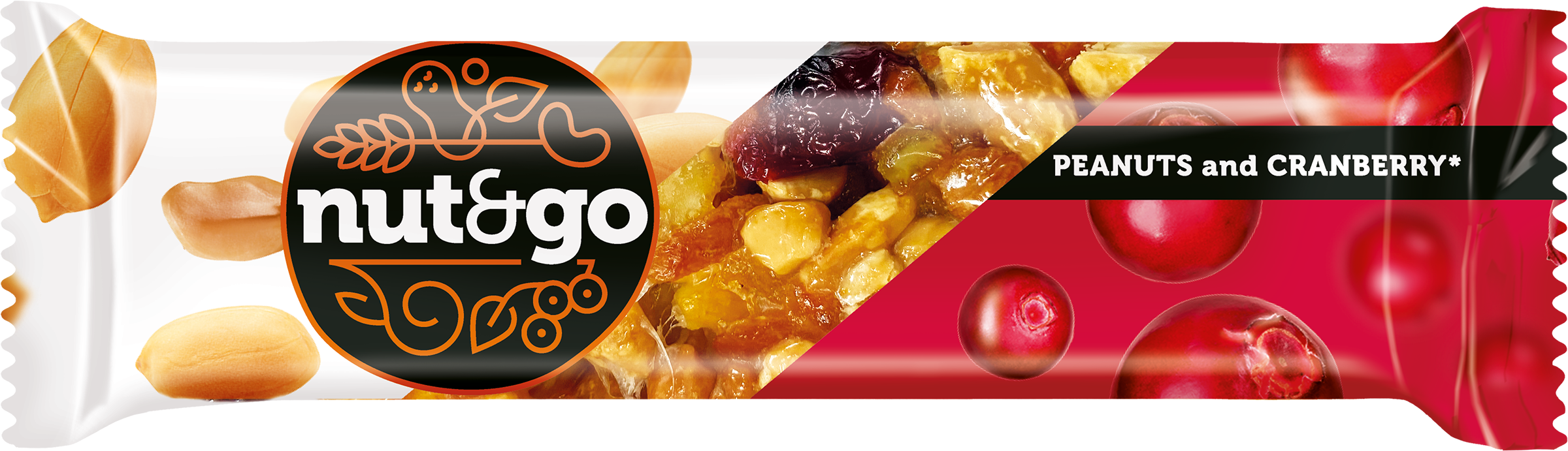 Изображение товара Батончик NUT&GO Арахис-клюква, 42г