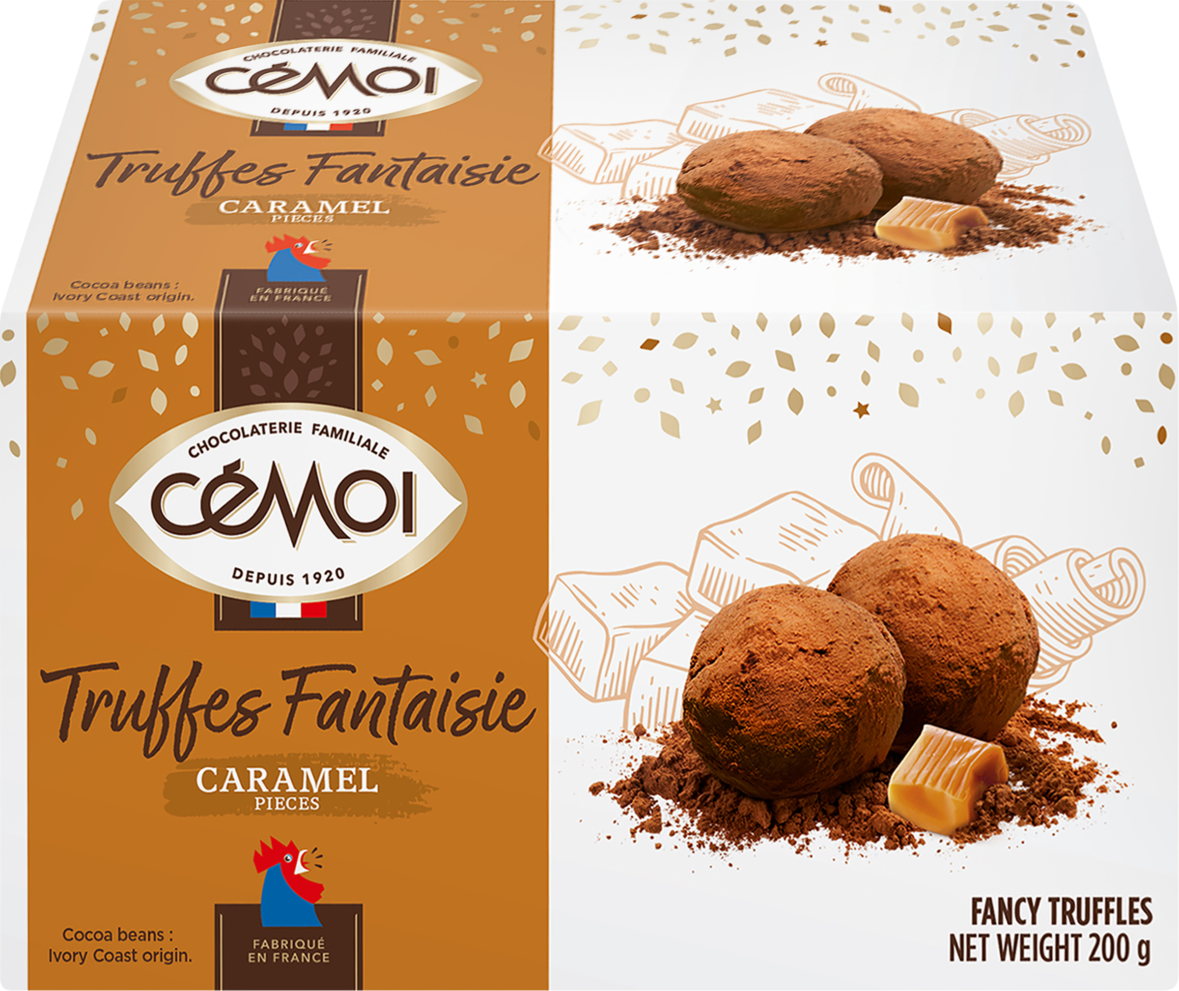 Изображение товара Конфеты CEMOI Шоколадные трюфели со вкусом карамели 200г