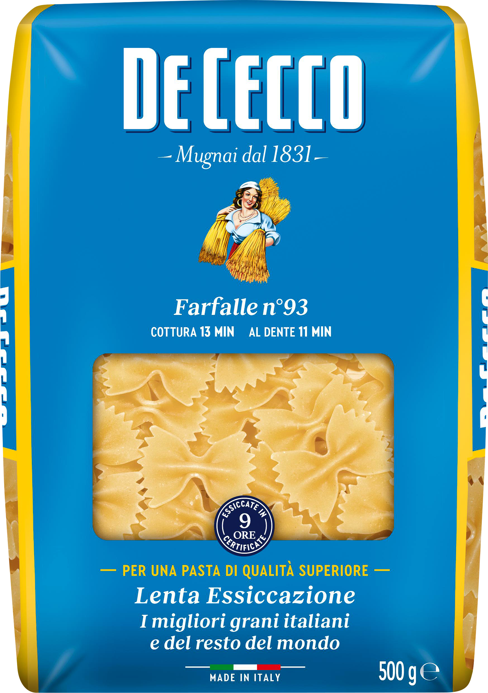 Изображение товара Макароны DE CECCO Фарфалле №93, 500г