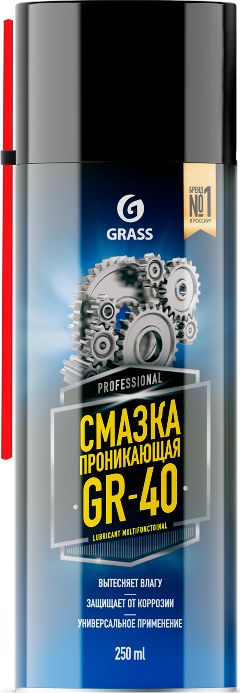 Изображение товара Многофункциональная аэрозольная смазка GRASS GR-40 250мл для защиты и смазки механизмов