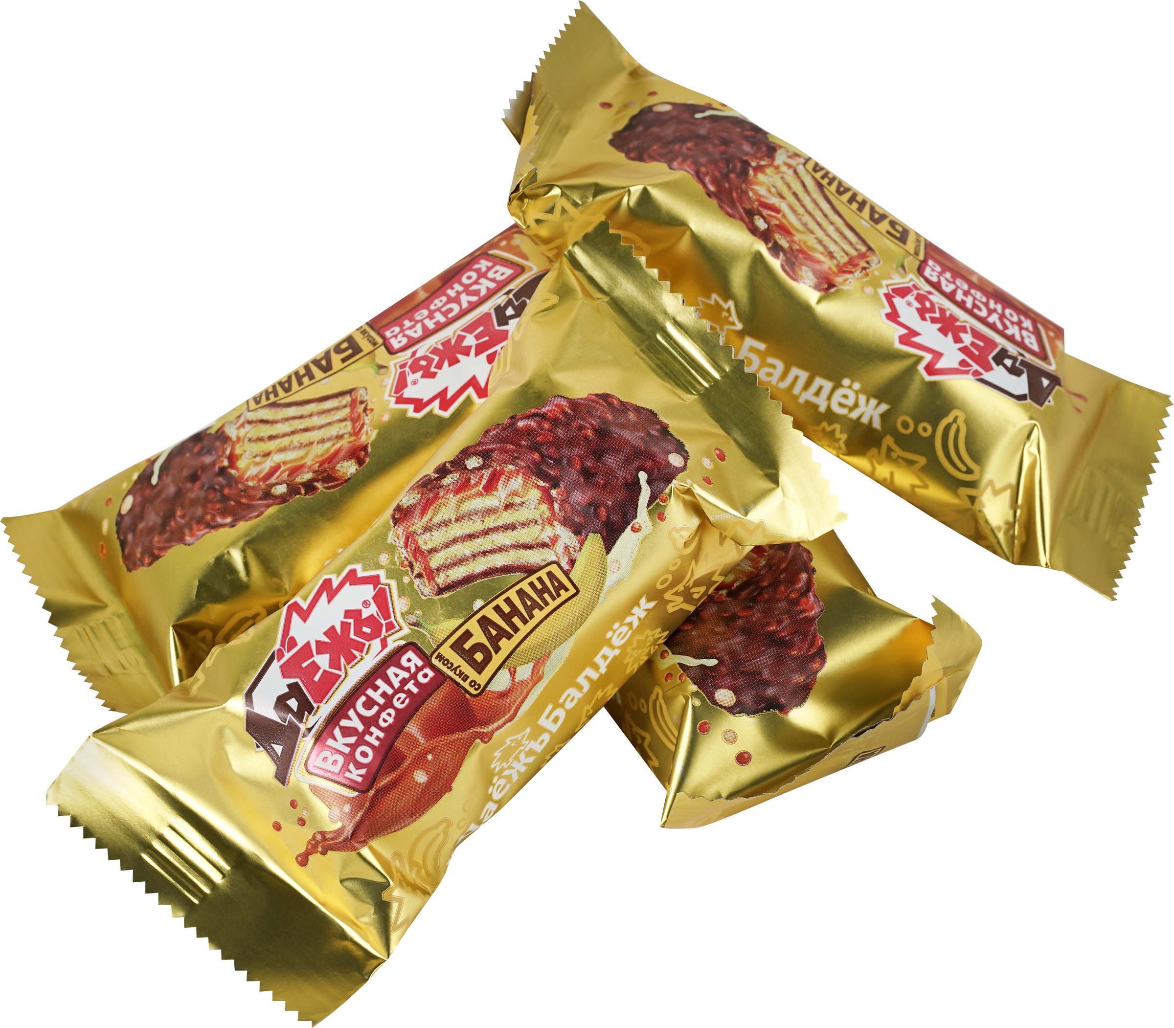 Изображение товара Вафельные конфеты ESSEN Даежъ! вкус банана с карамелью и криспи весовые