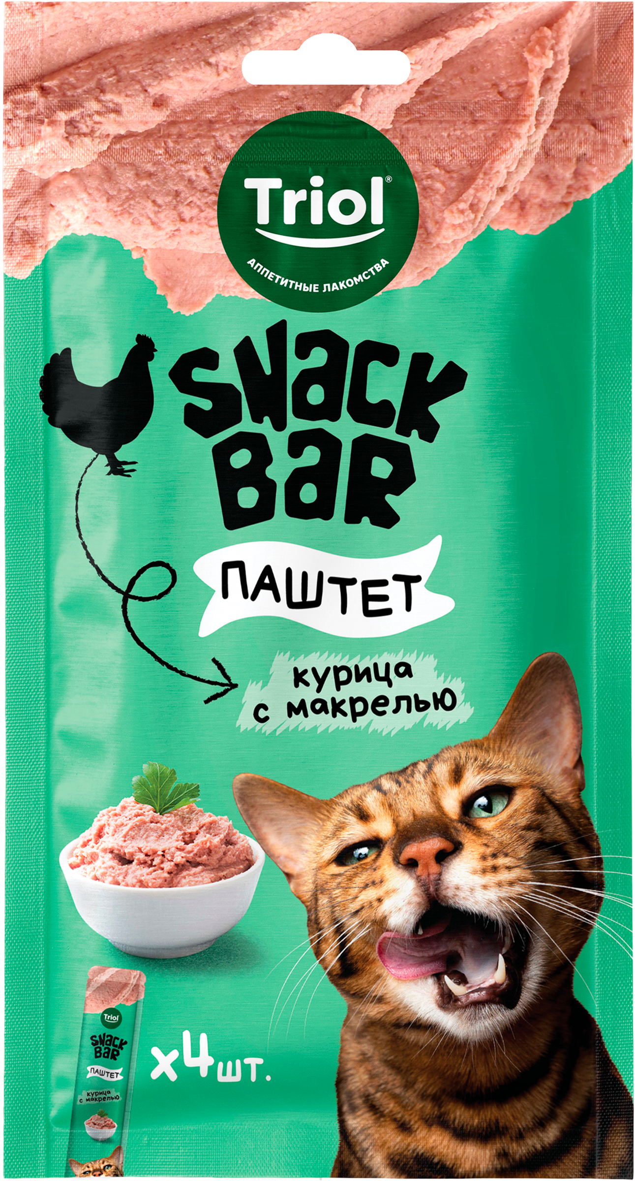 Изображение товара Лакомство TRIOL Паштет с макрелью, 40 г - для кошек Изображение товара Лакомство TRIOL Паштет с макрелью, 40 г - для кошек
