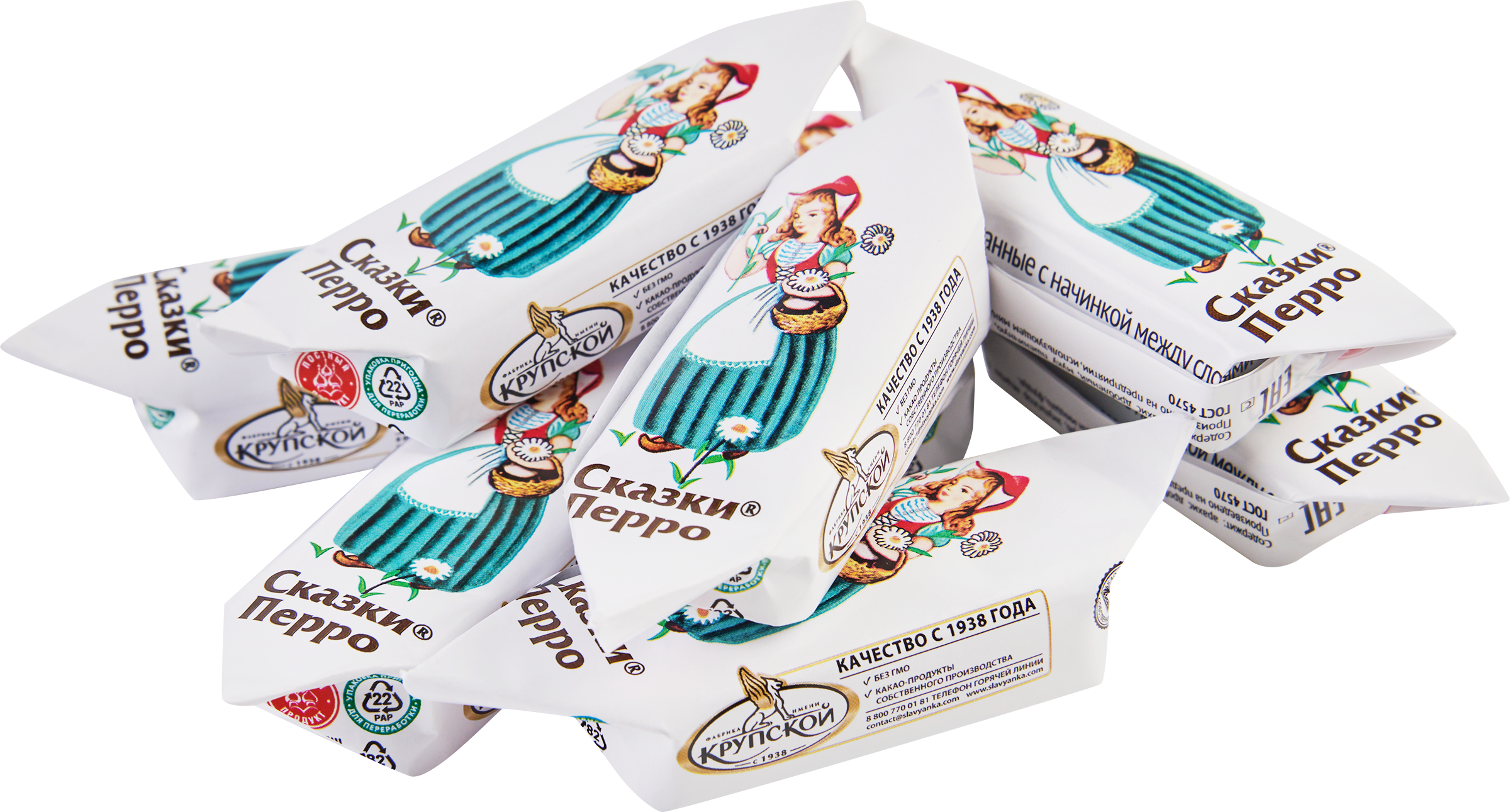 Изображение товара Вафельные конфеты с арахисом Ф.КРУПСКОЙ Сказки Перро 989.99 рублей