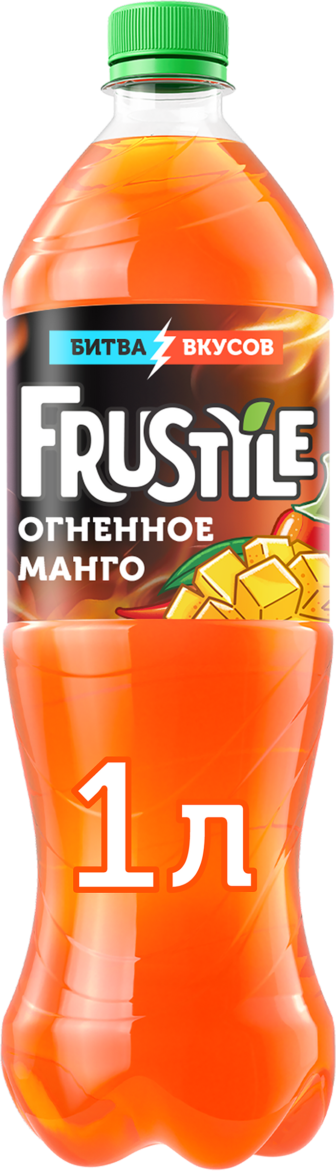 Изображение товара Напиток ФРУСТАЙЛ Огненное Манго со вкусом манго и перца табаско, 1л сильногазированный лимонад