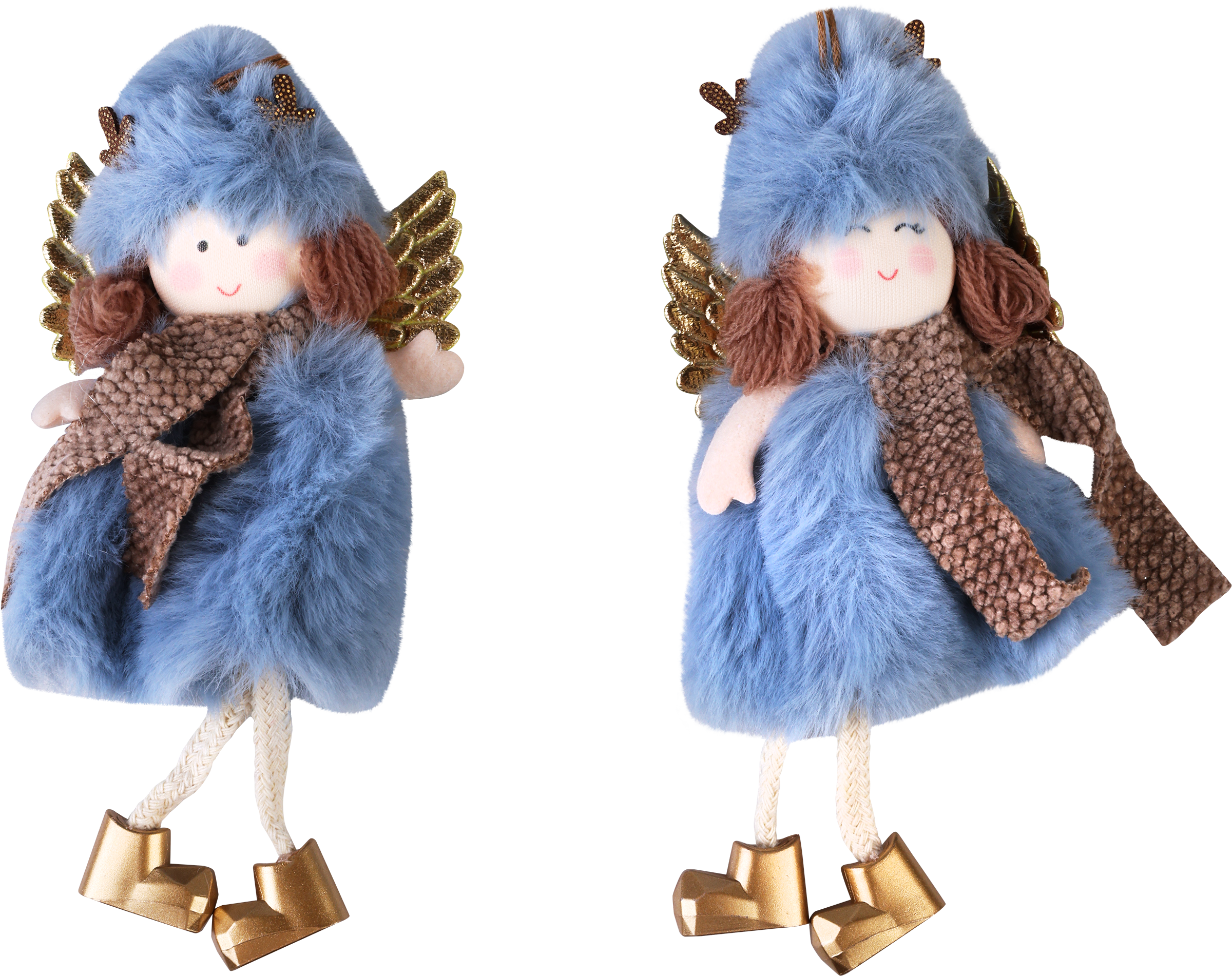 Изображение товара Украшение еловое HOMECLUB Девочка в шубе 17 см для новогодней елки