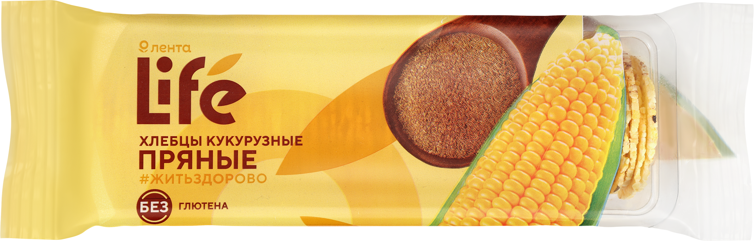 Изображение товара Хлебцы кукурузные ЛЕНТА LIFE пряные, 60г