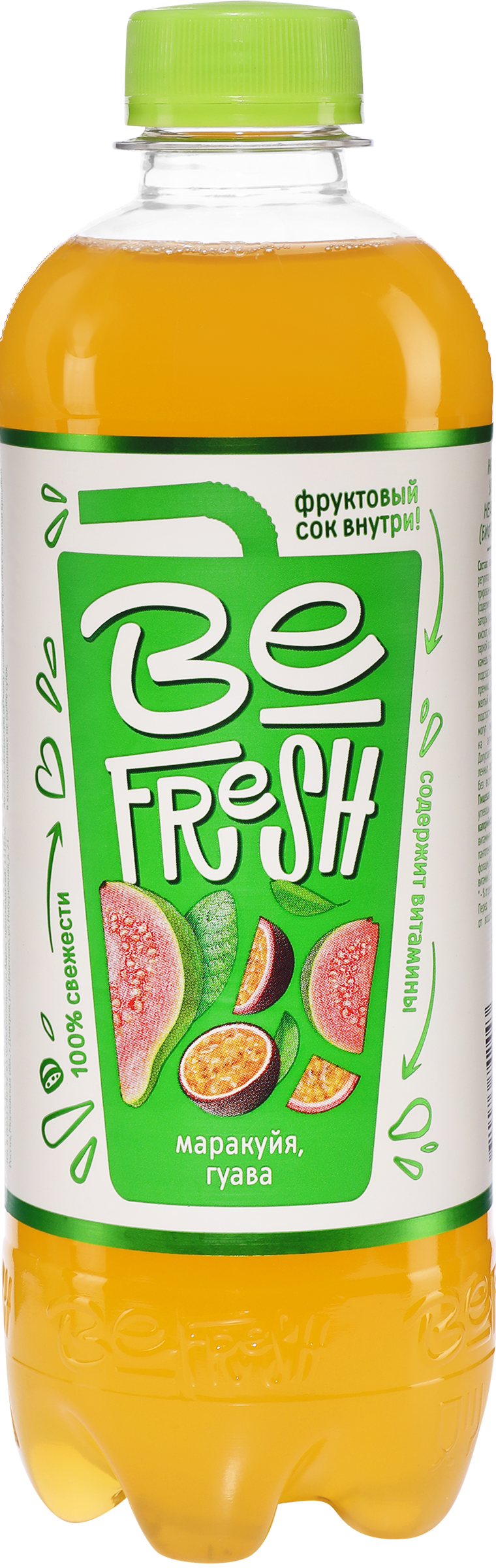 Изображение товара Напиток BEFRESH Маракуйя, гуава витаминизированный негазированный, 0.45л