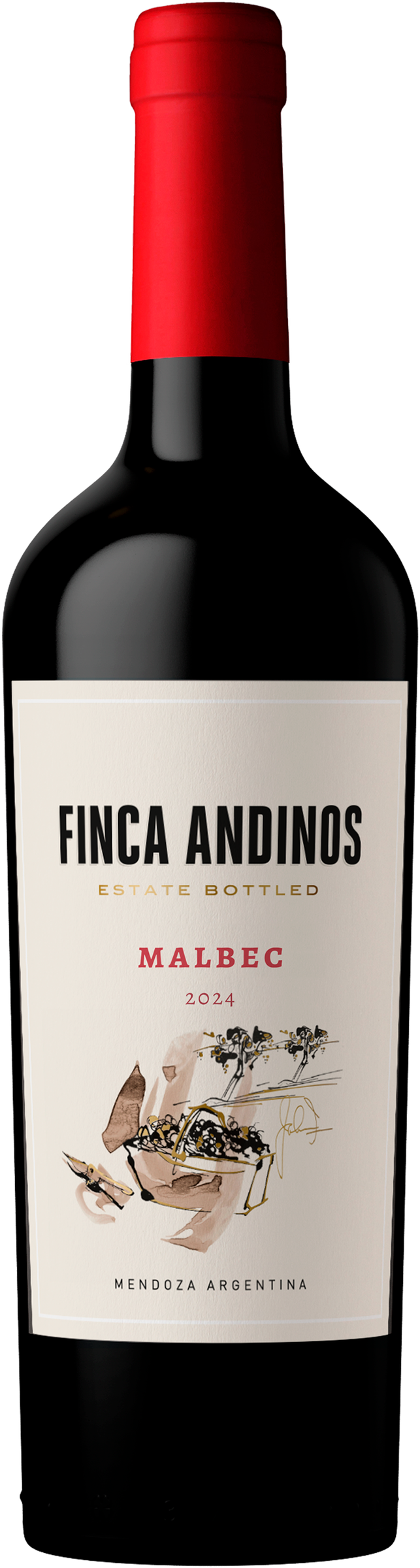 Изображение товара Вино FINCA ANDINOS Malbek ординарное сортовое красное сухое 0.75л