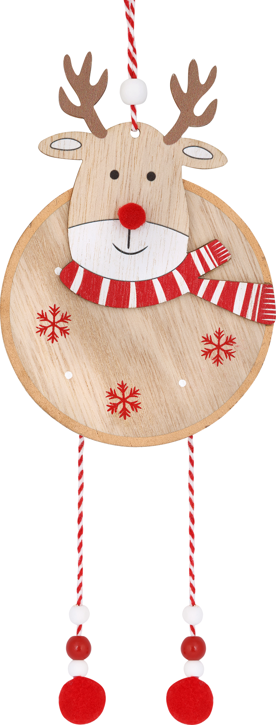 Изображение товара Украшение елочное HOMECLUB Санта/Снеговик/Олень, дерево, длина 10см, новогодний декор