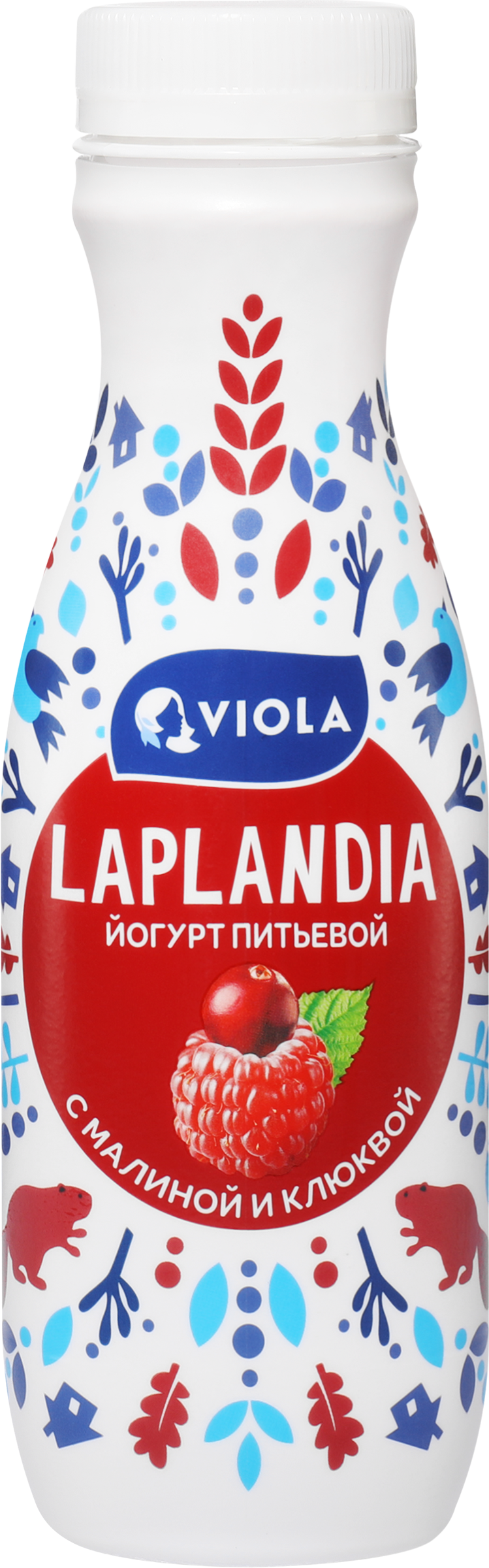 Изображение товара Йогурт питьевой LAPLANDIA с малиной и клюквой 2,5%, без змж, 260г