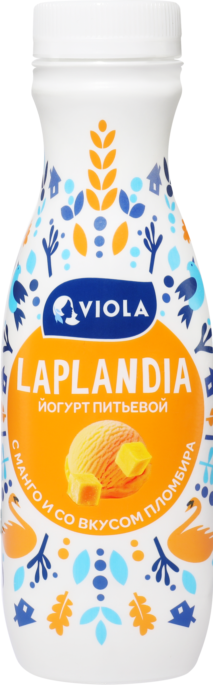 Изображение товара Йогурт питьевой LAPLANDIA с манго и со вкусом пломбира 2,5%, без змж, 260г